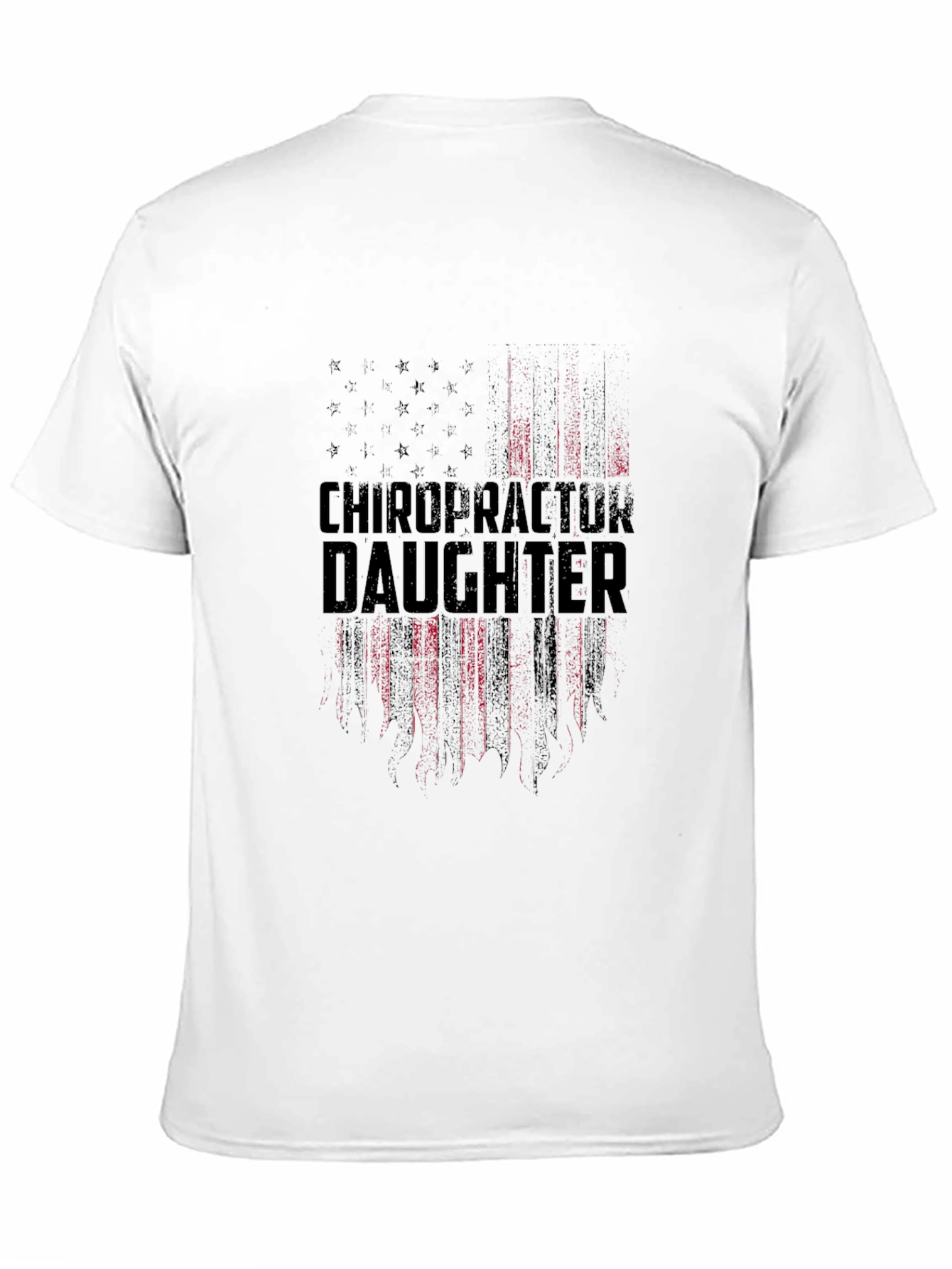 Chiropractor Daughter Patriotic American Flag T-Shirt