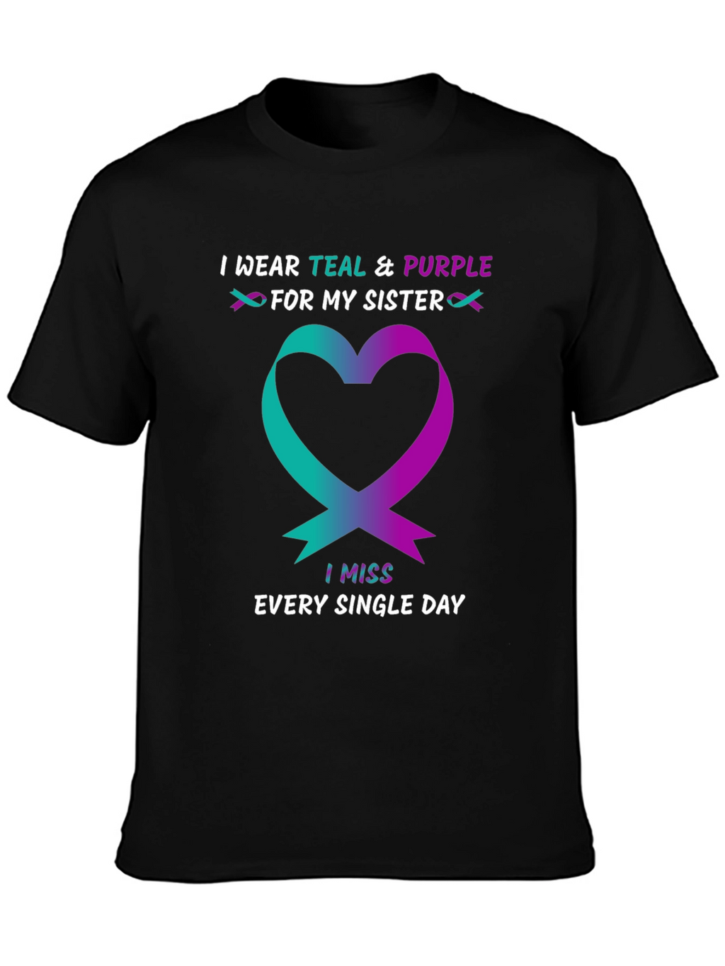 Teal & Purple Sister Remembrance T-Shirt