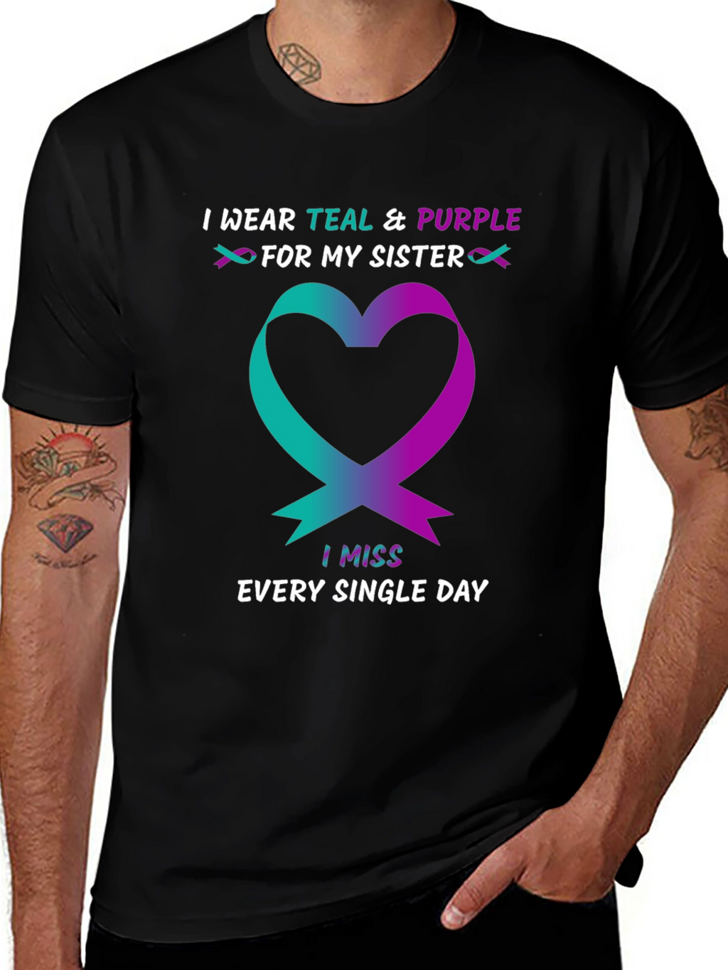 Teal & Purple Sister Remembrance T-Shirt