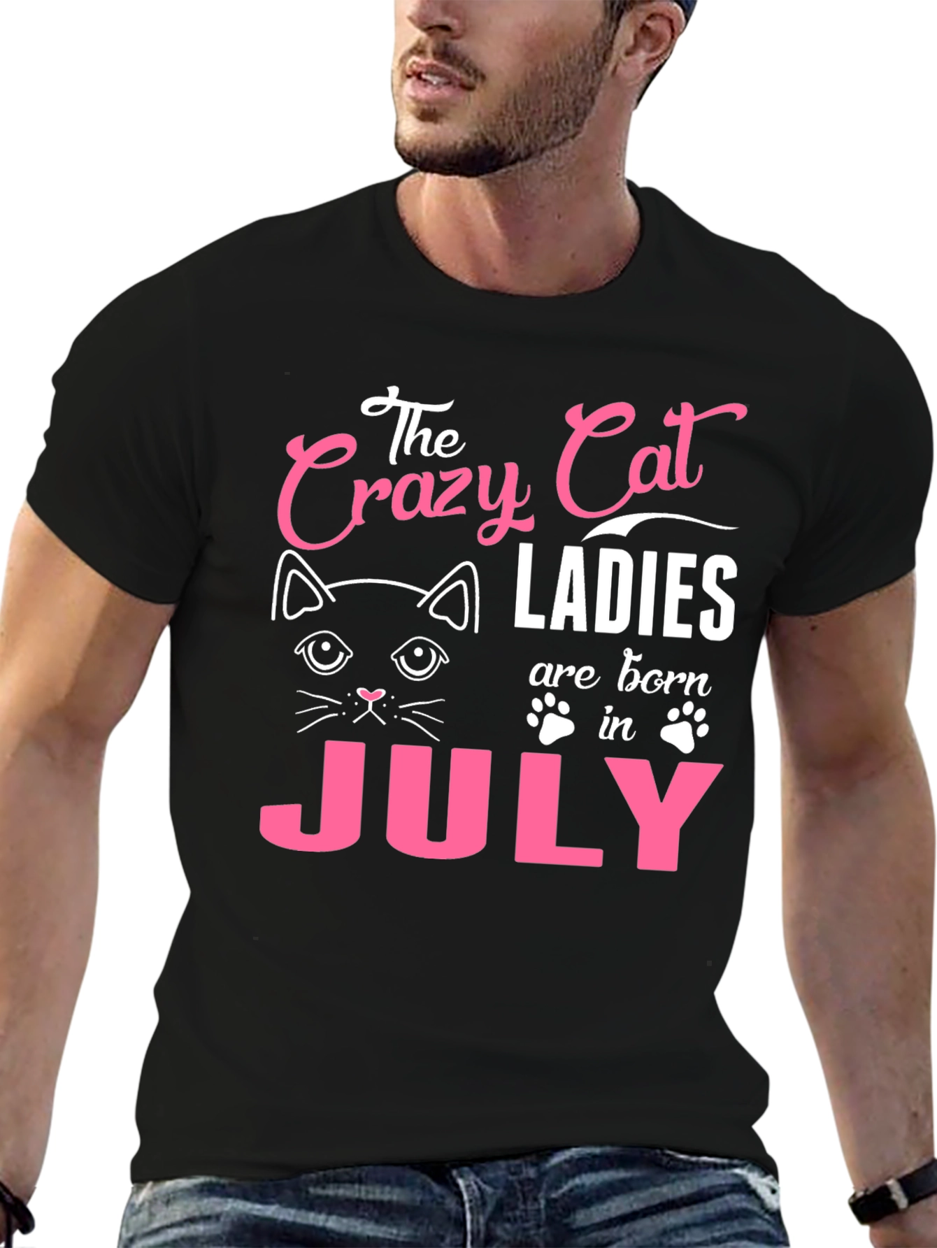 Crazy Cat Ladies July Birthday T-Shirt