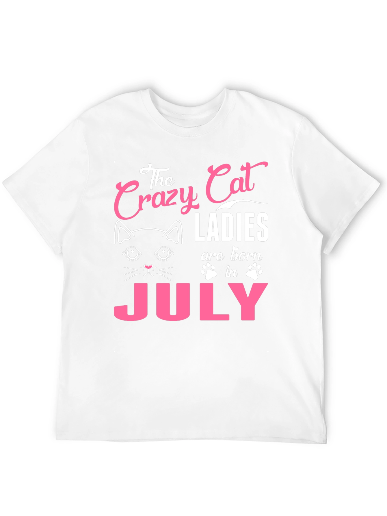 Crazy Cat Ladies July Birthday T-Shirt