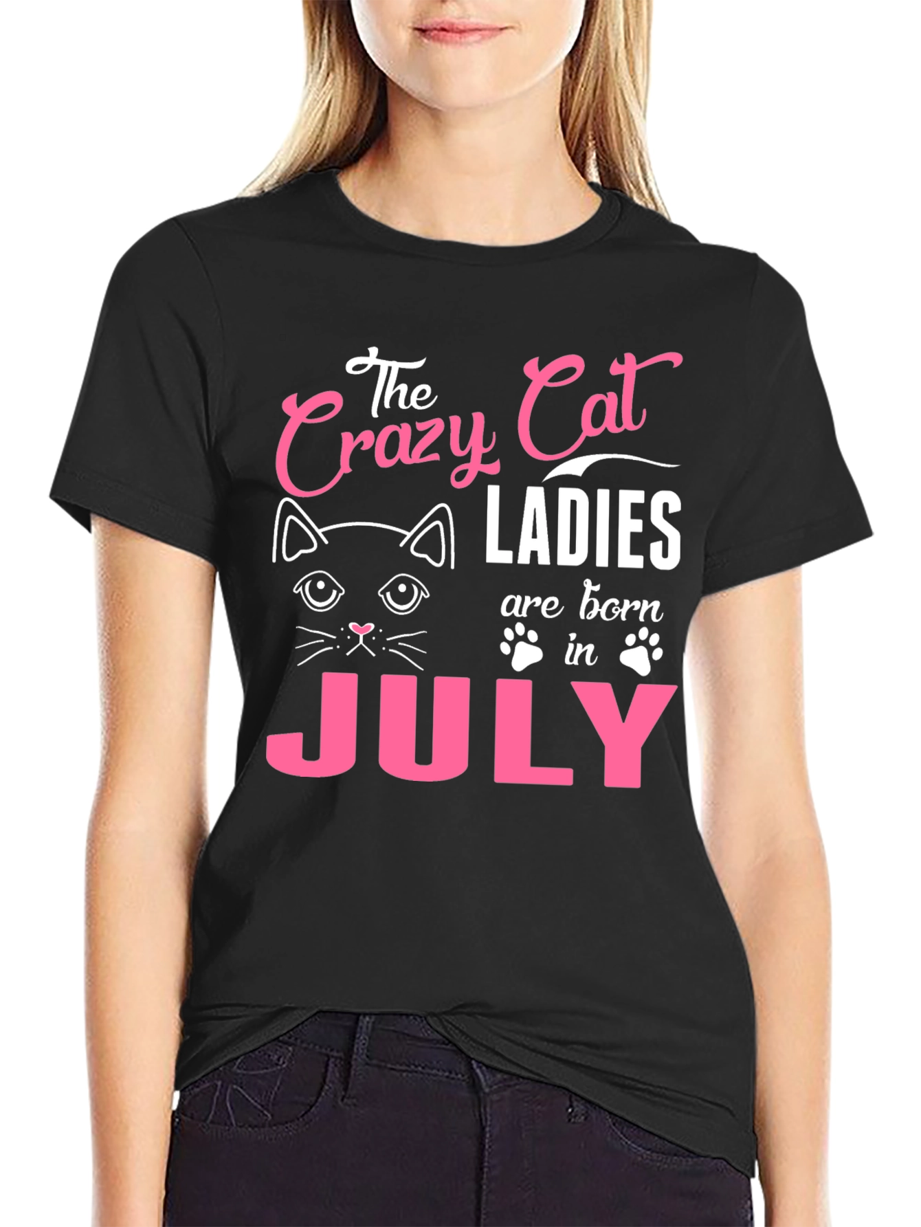 Crazy Cat Ladies July Birthday T-Shirt