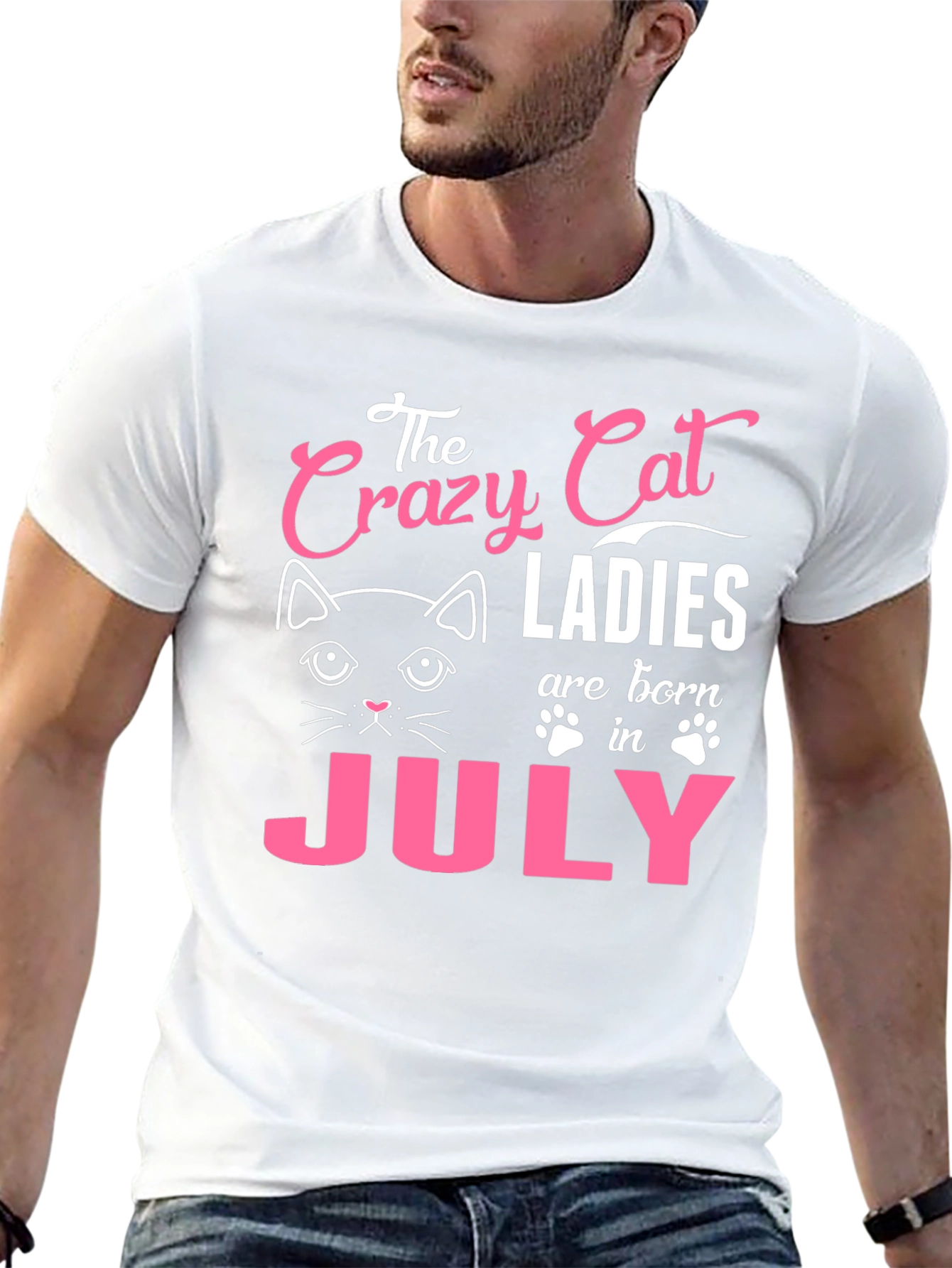 Crazy Cat Ladies July Birthday T-Shirt