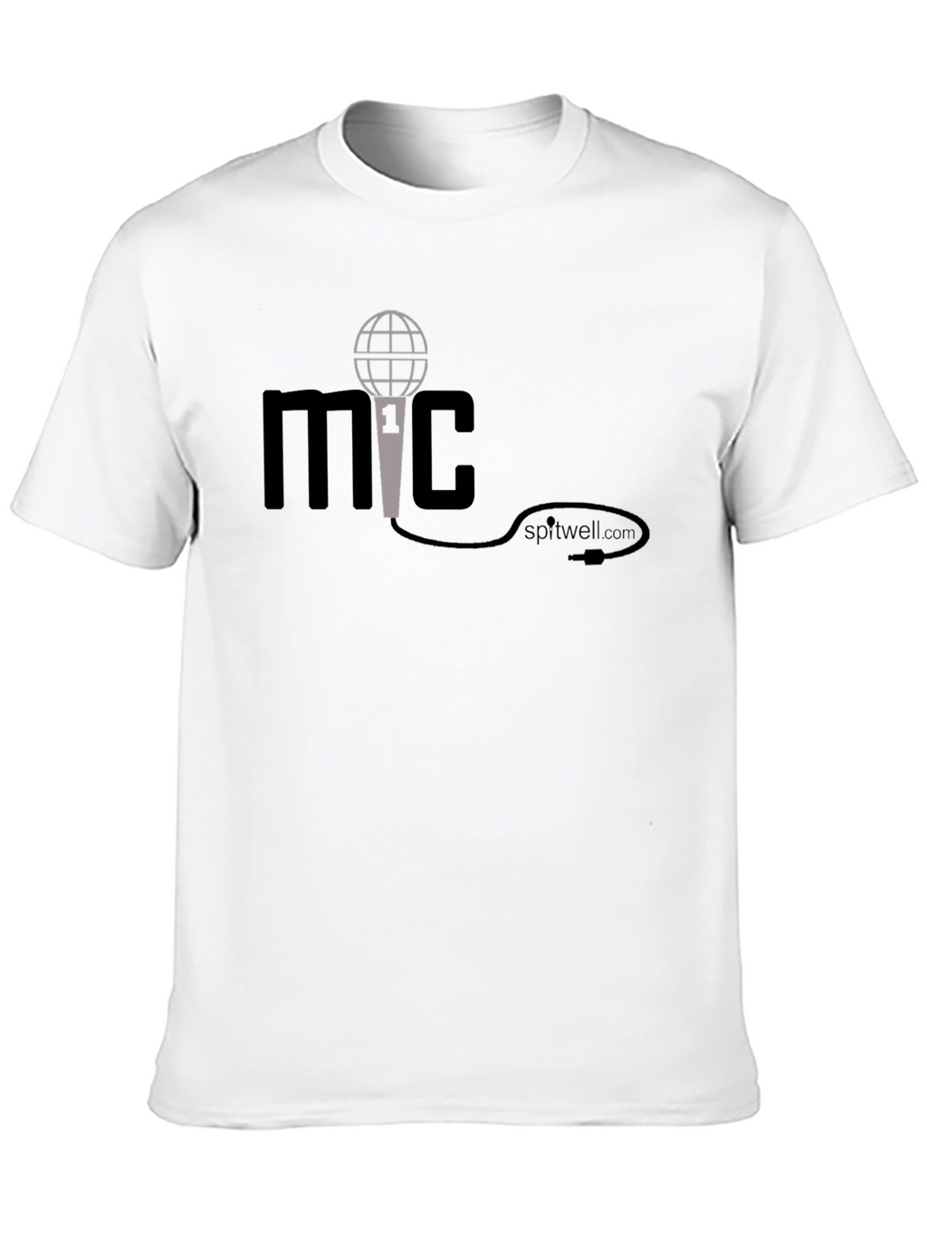 MC Microphone Graphic Tee - Black Cotton