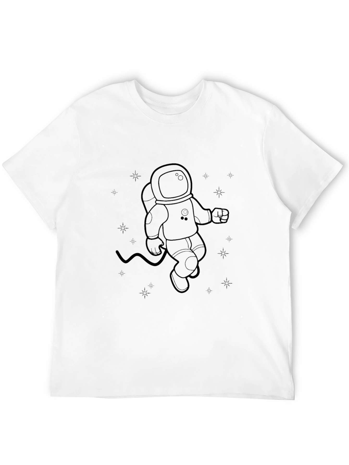 Astronaut Graphic Black T-Shirt - Space Explorer