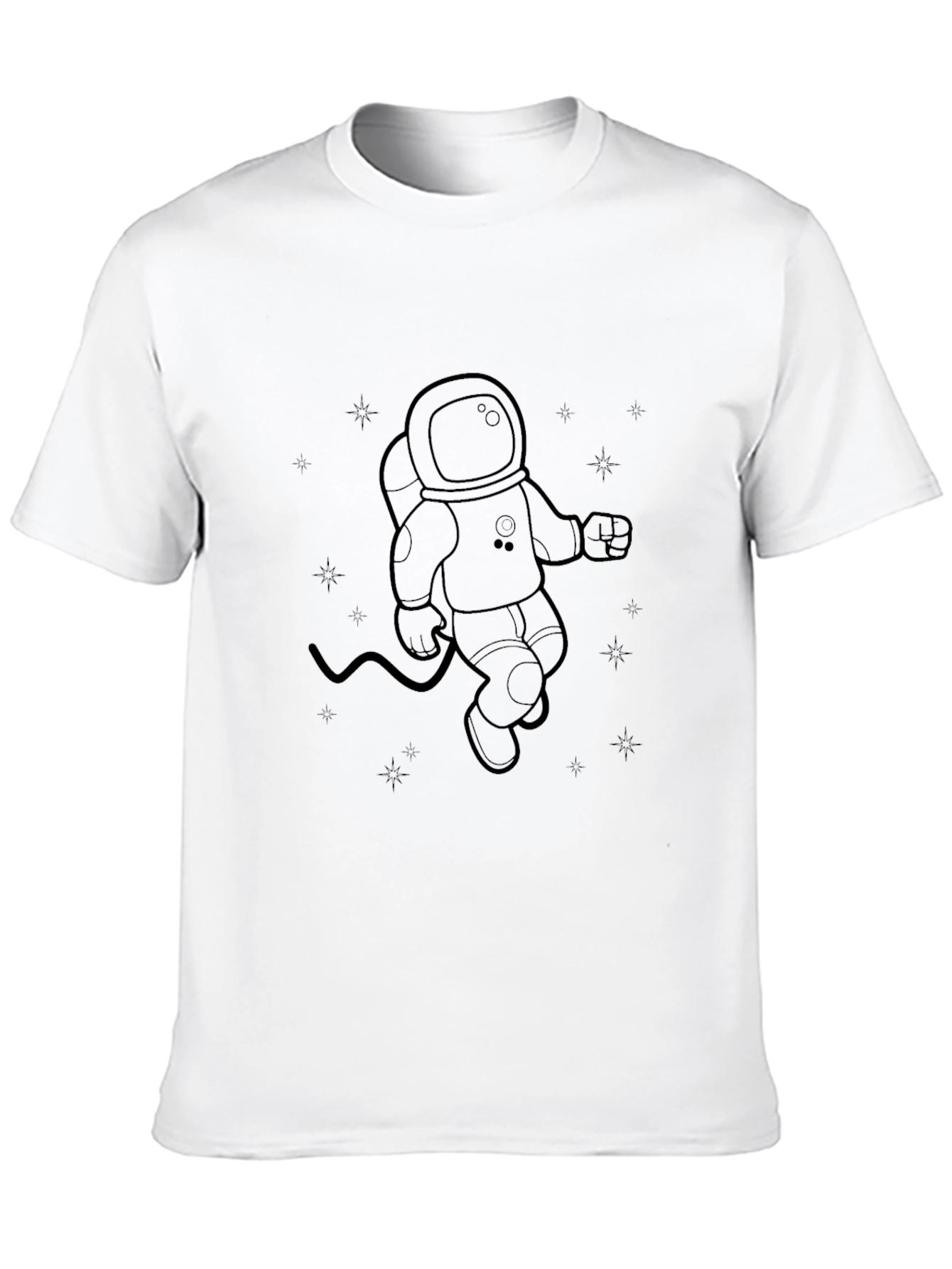Astronaut Graphic Black T-Shirt - Space Explorer