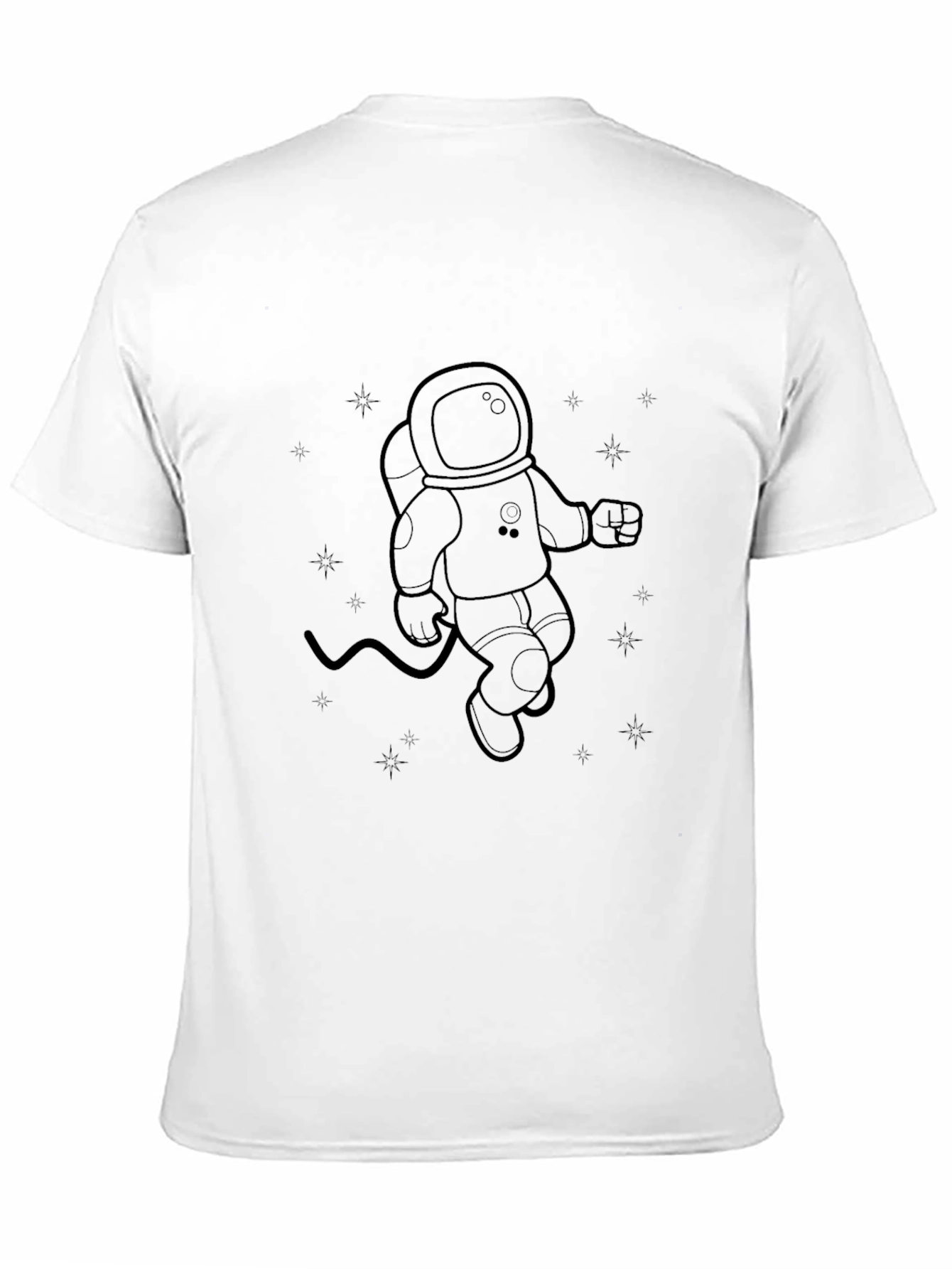 Astronaut Graphic Black T-Shirt - Space Explorer
