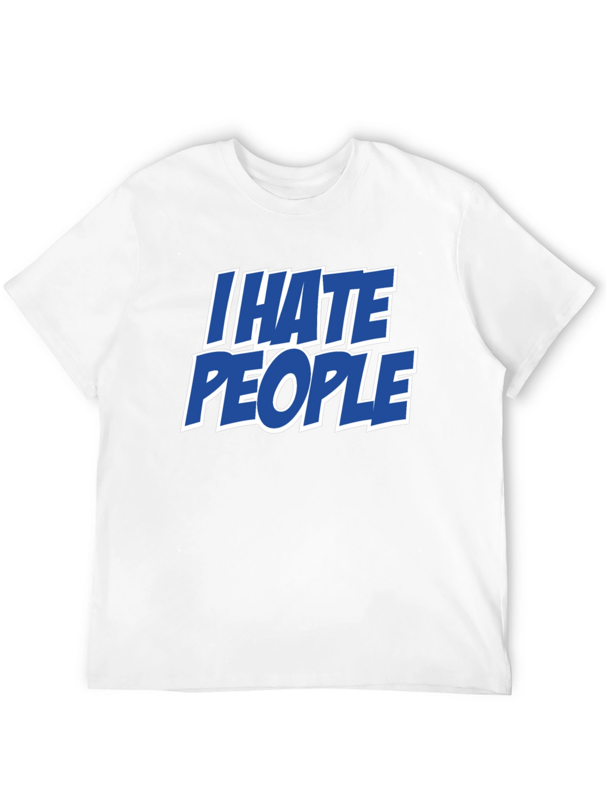I Hate People Funny Graphic Tee - Sarcastic Black T-Shirt