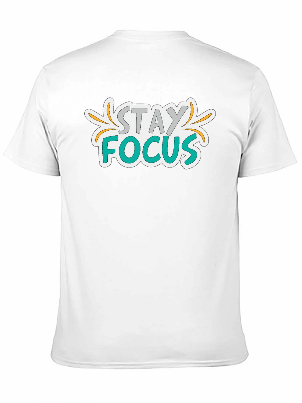 Stay Focus Graphic Print Black T-Shirt