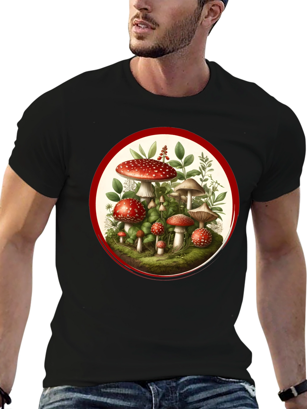 Mushroom Graphic Tee - Nature Lovers T-Shirt