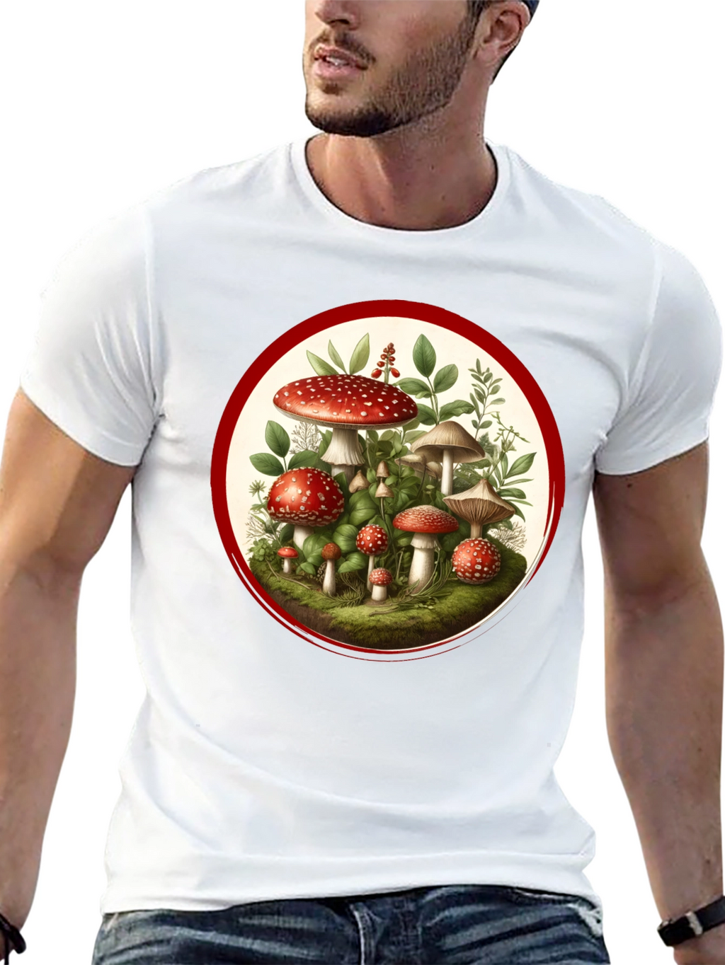 Mushroom Graphic Tee - Nature Lovers T-Shirt
