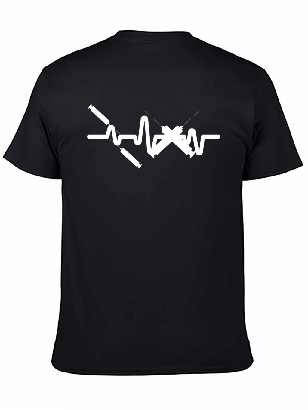 Heartbeat Syringe Graphic Tee - Black