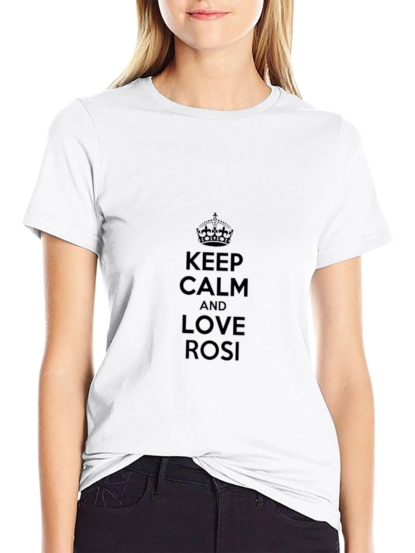 Keep Calm and Love Rosi Black T-Shirt