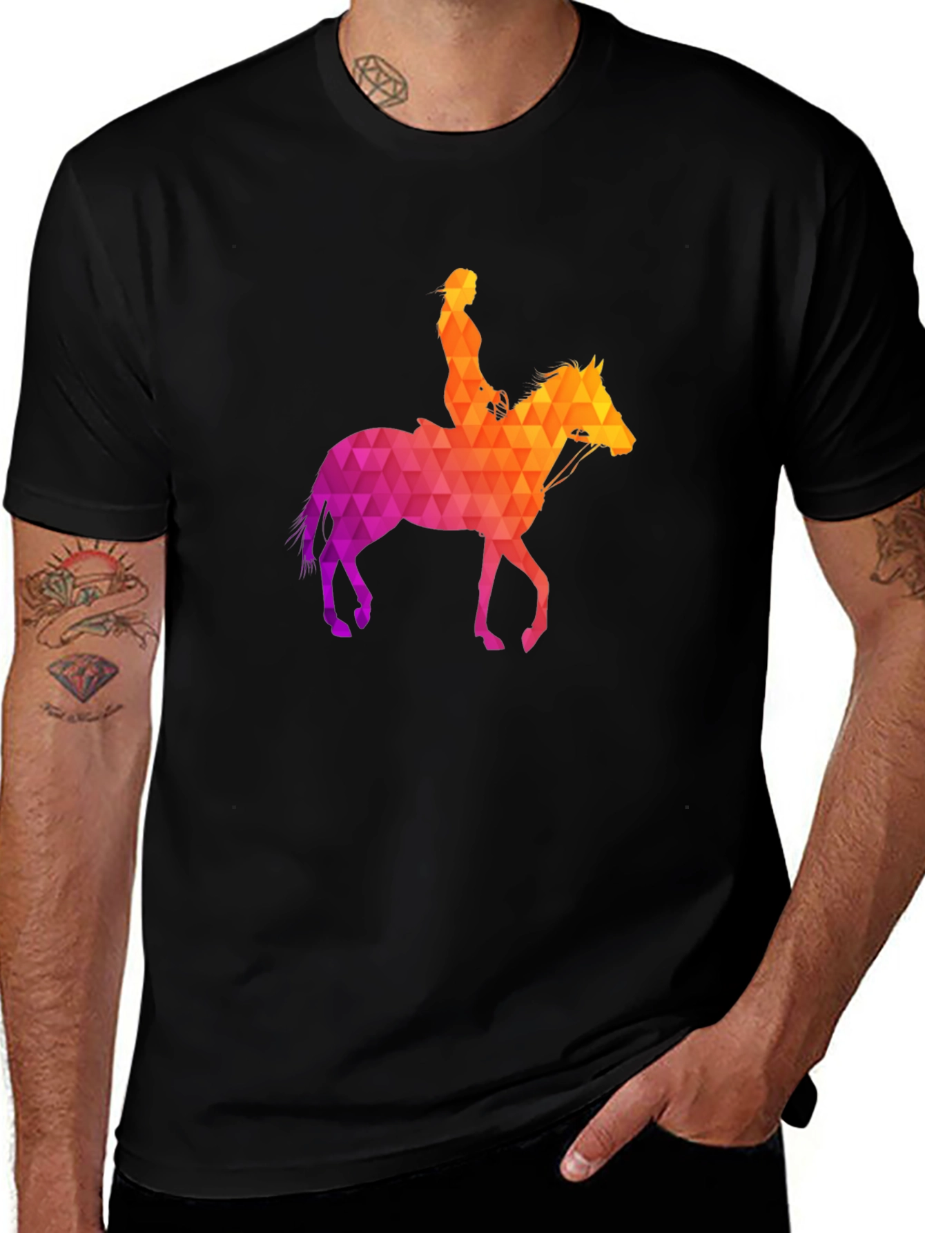 Geometric Horse Rider T-Shirt