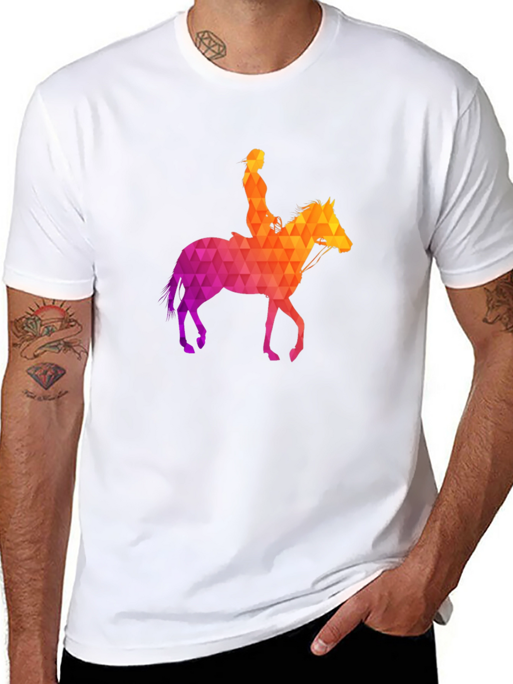 Geometric Horse Rider T-Shirt