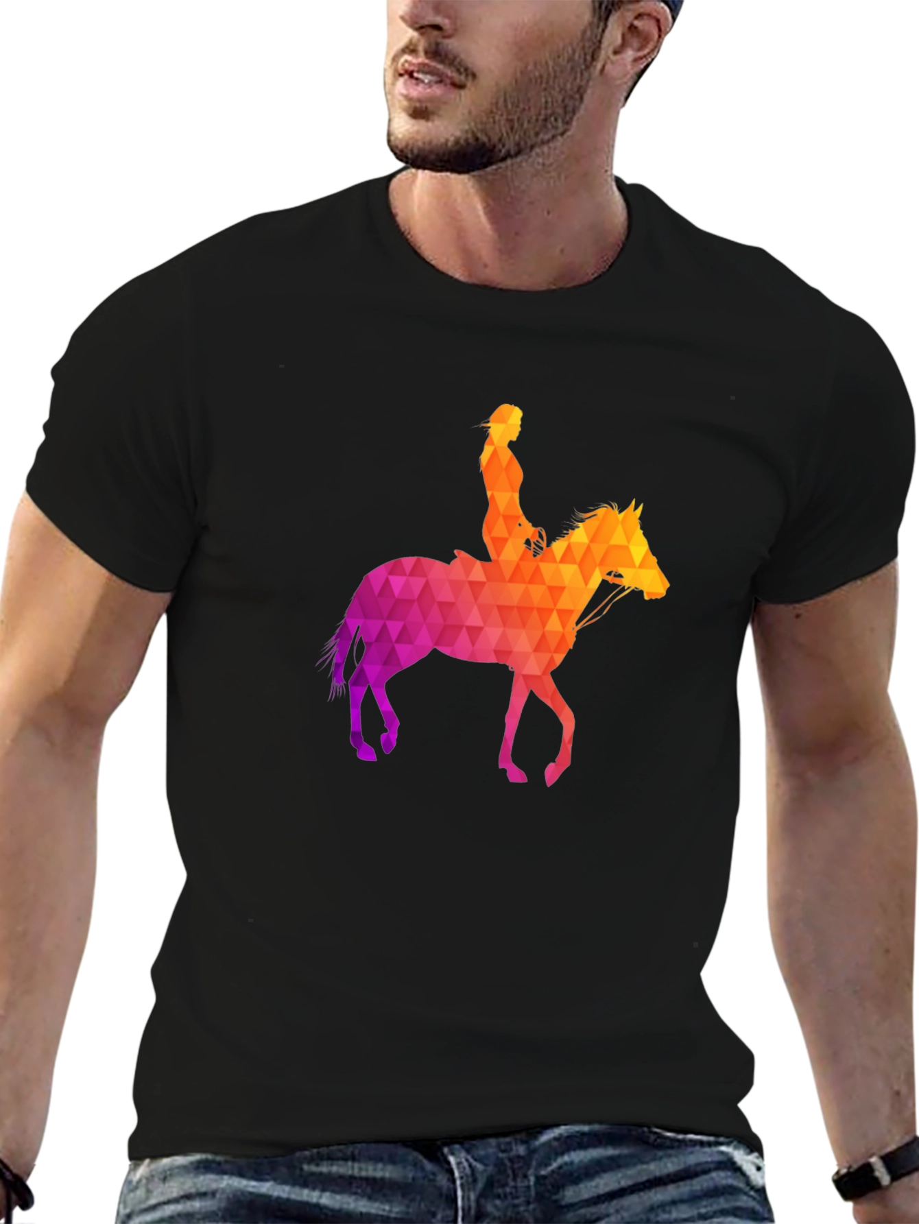 Geometric Horse Rider T-Shirt