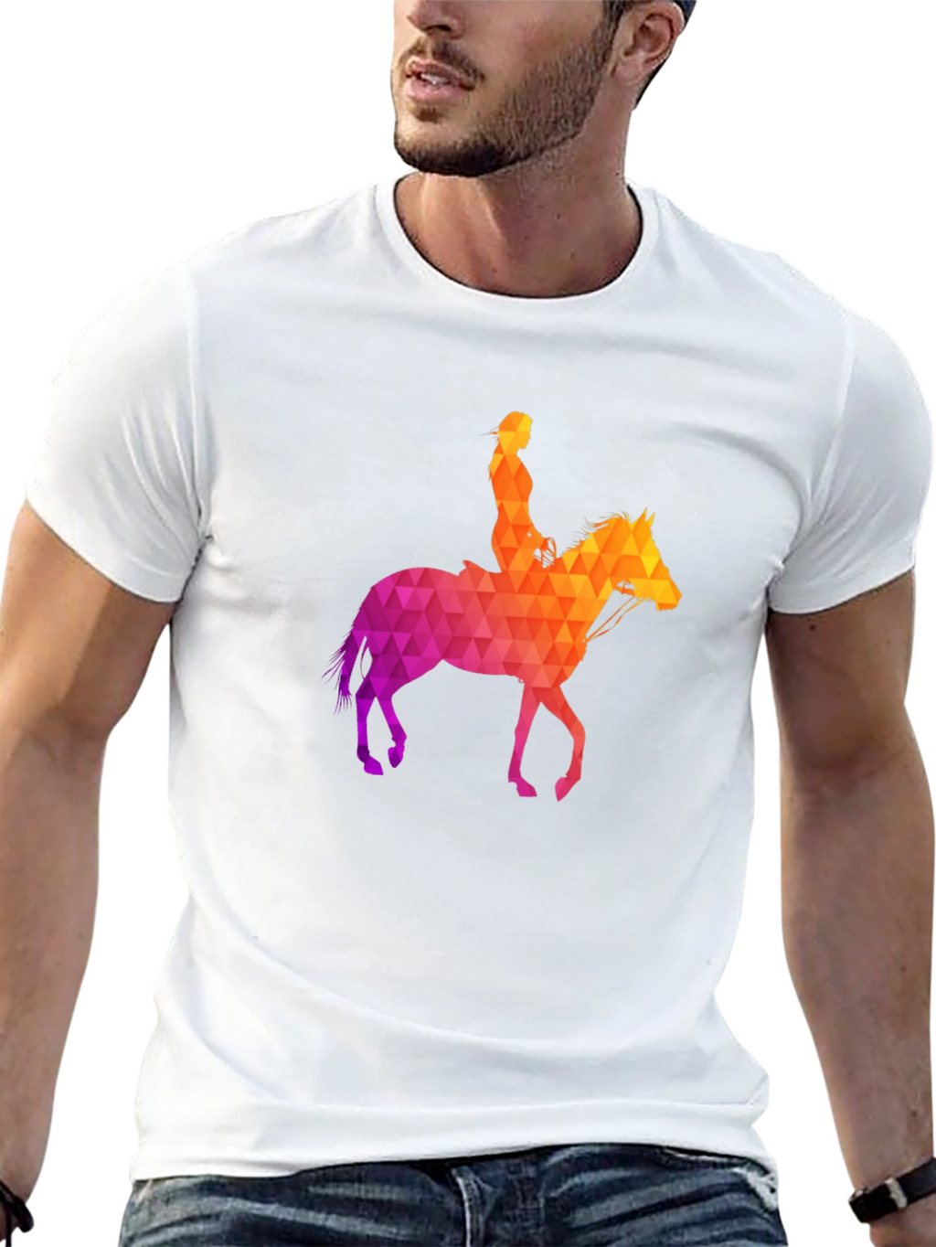 Geometric Horse Rider T-Shirt