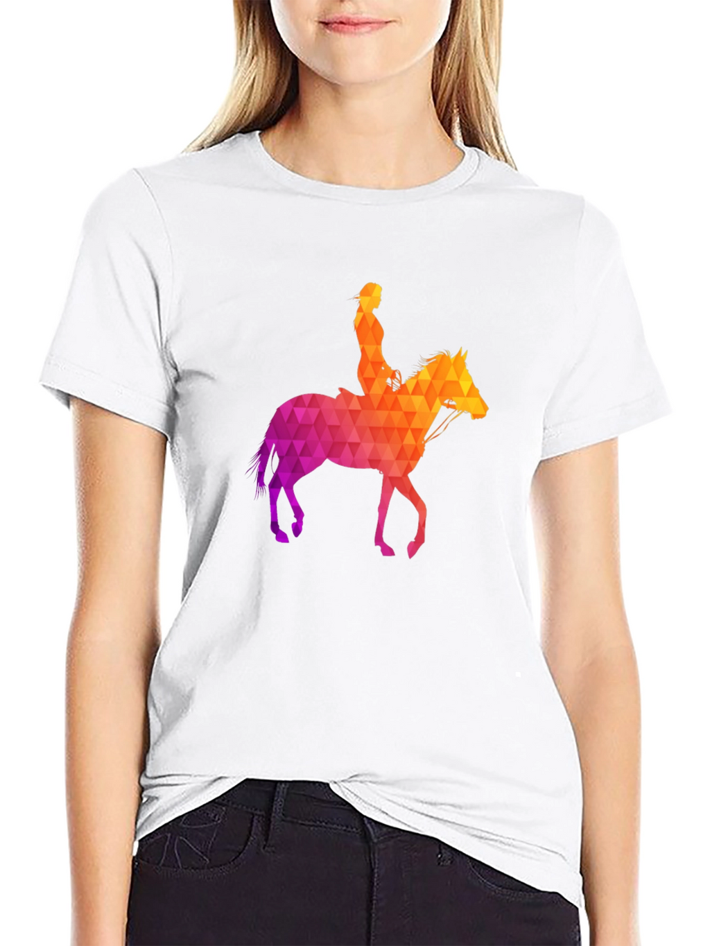 Geometric Horse Rider T-Shirt