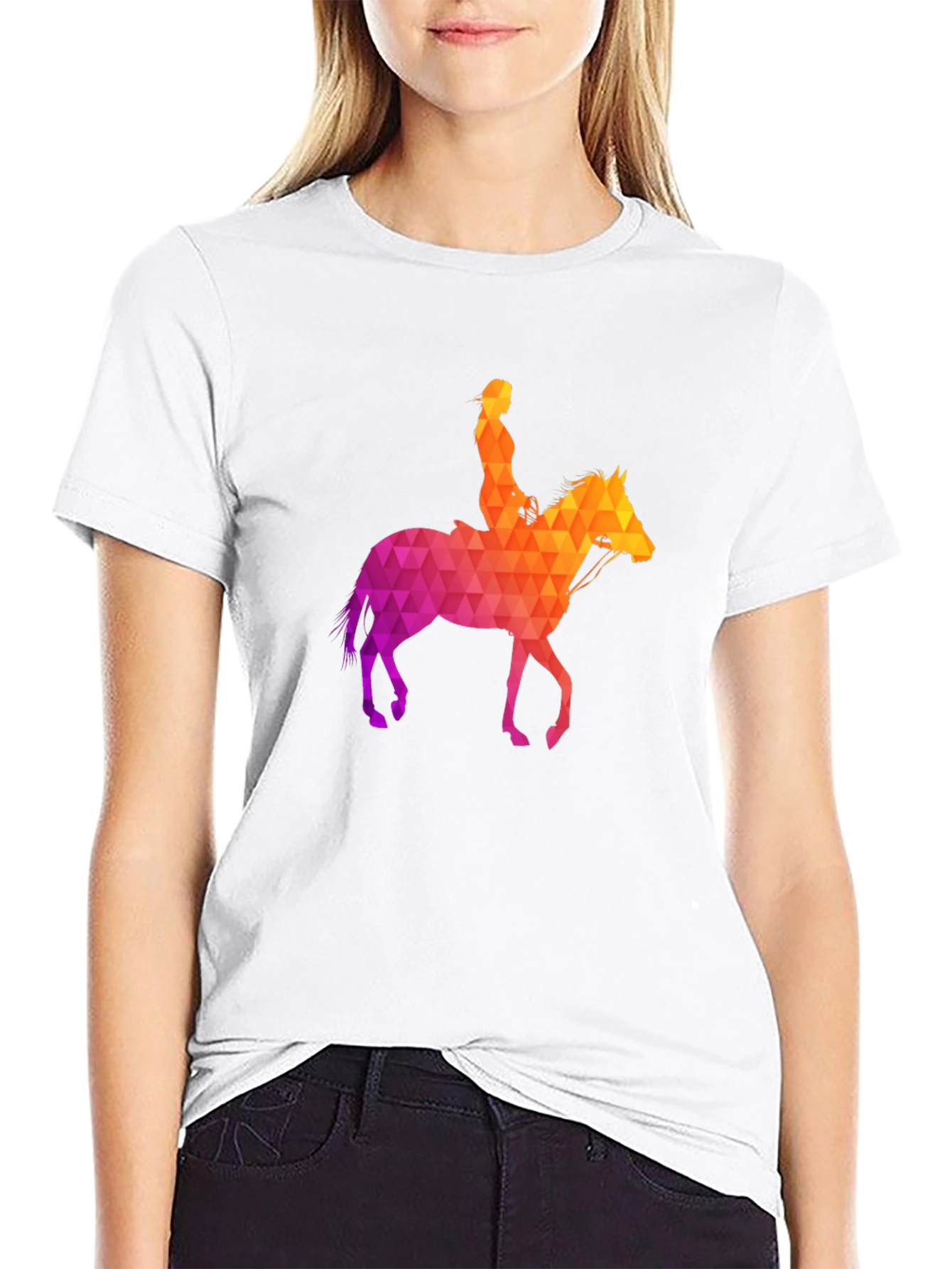 Geometric Horse Rider T-Shirt
