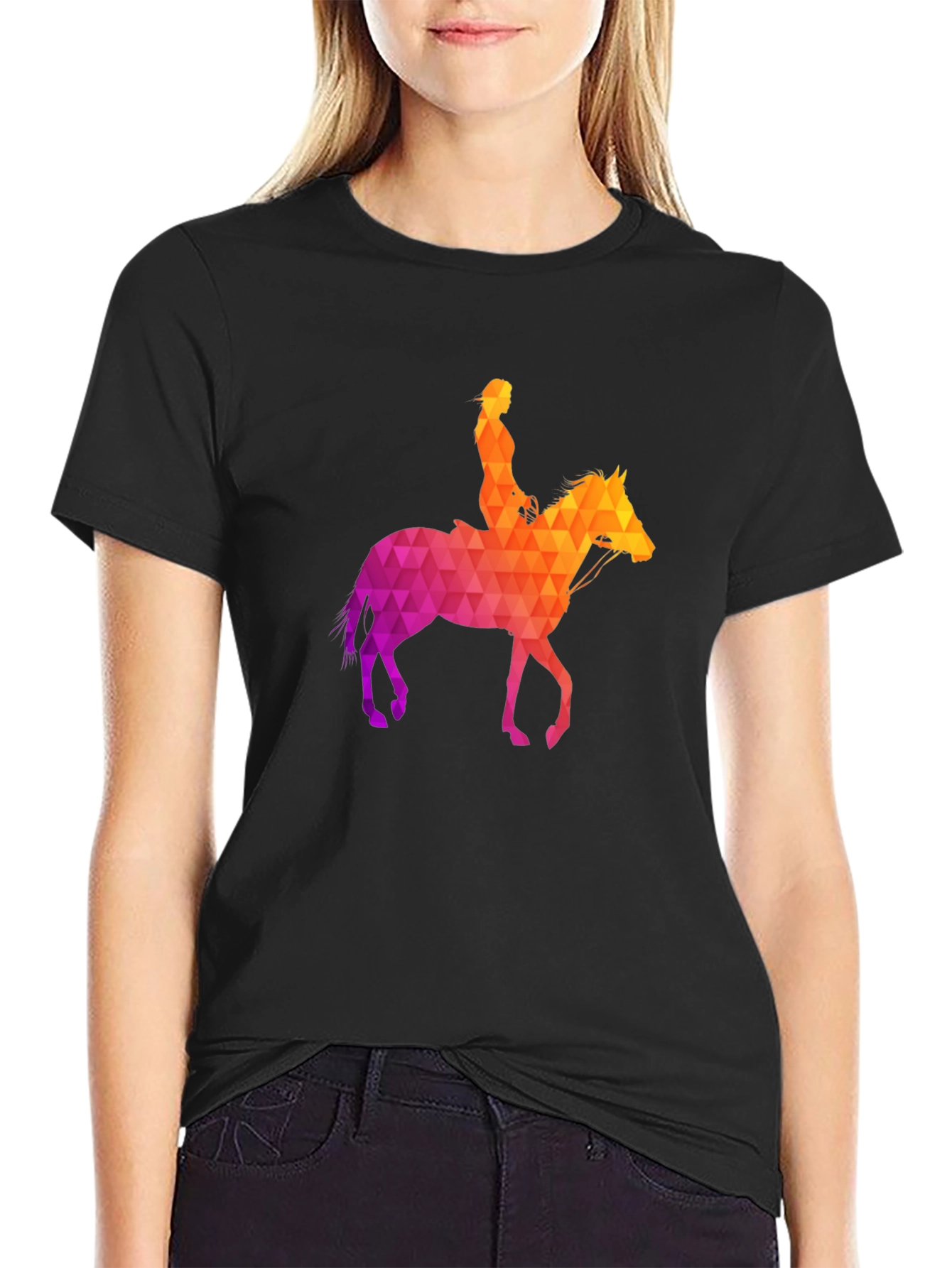 Geometric Horse Rider T-Shirt