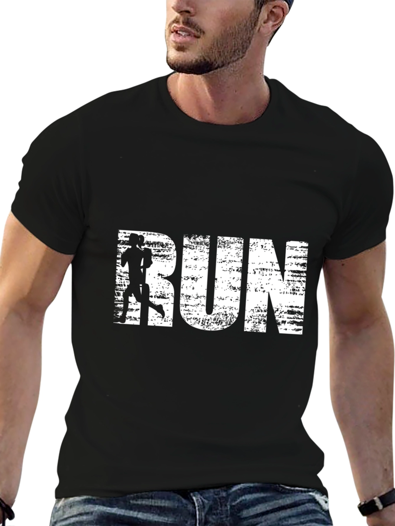 Run Graphic T-Shirt - Black