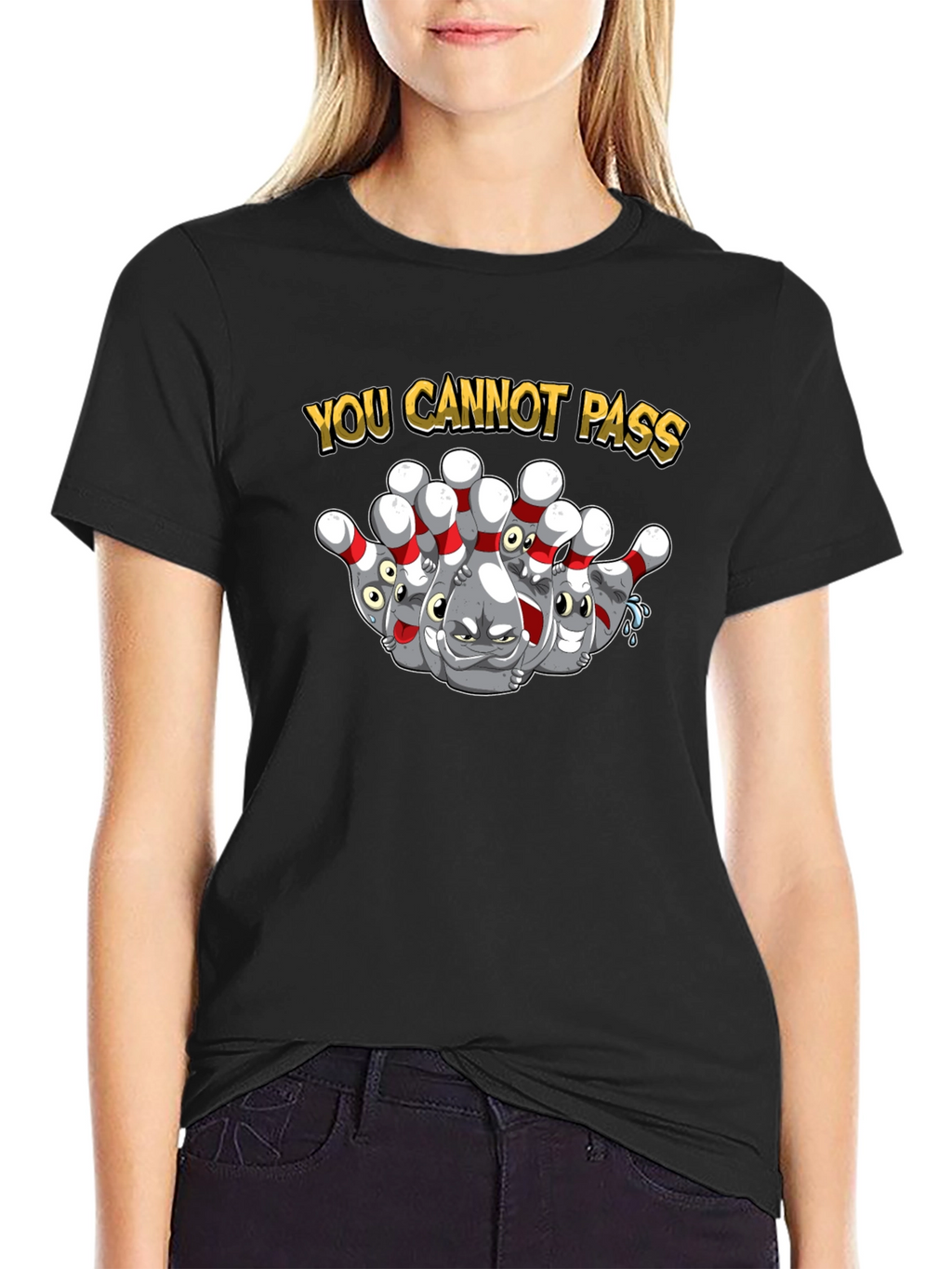You Cannot Pass Bowling Pins Graphic T-Shirt