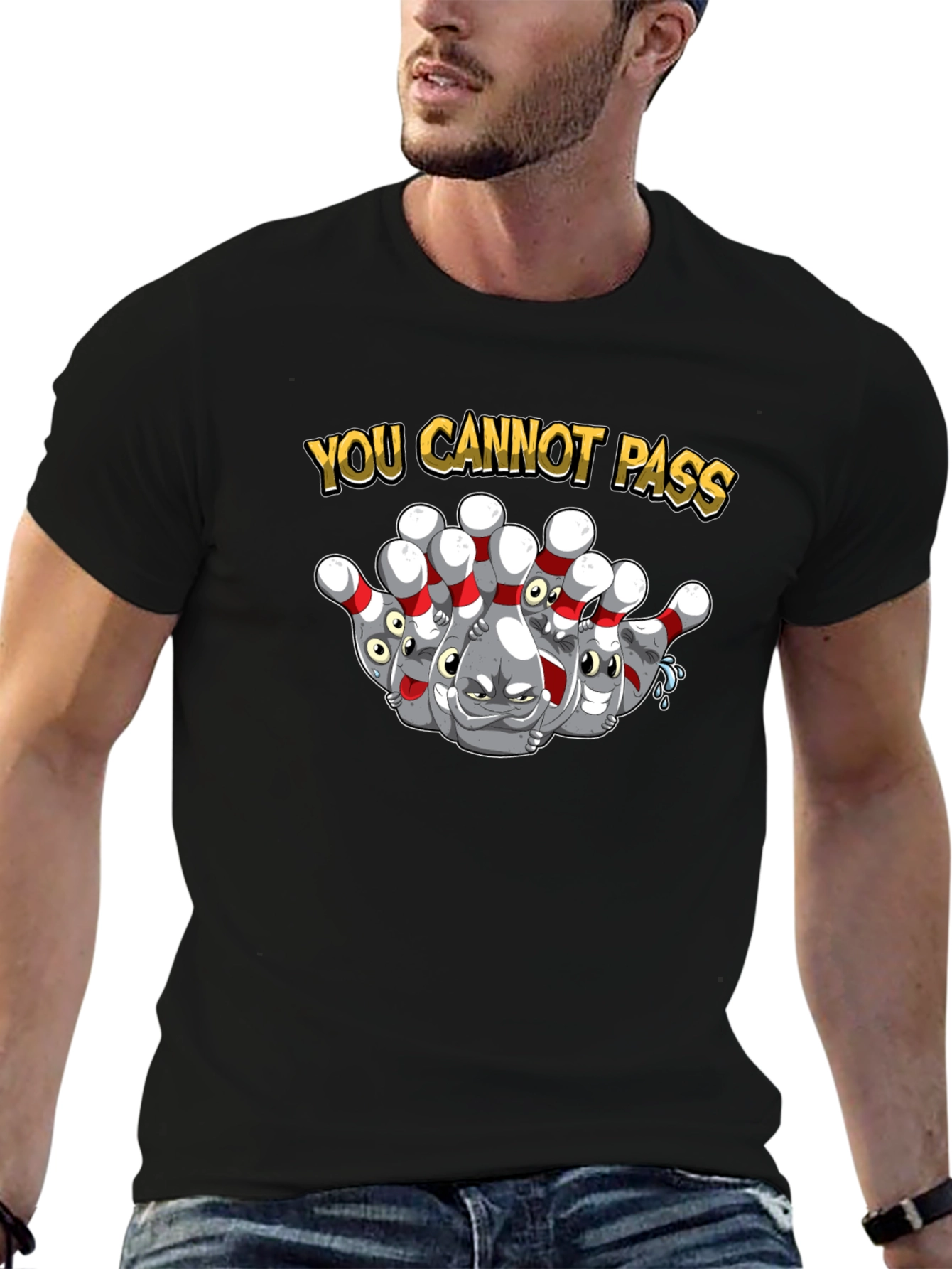 You Cannot Pass Bowling Pins Graphic T-Shirt