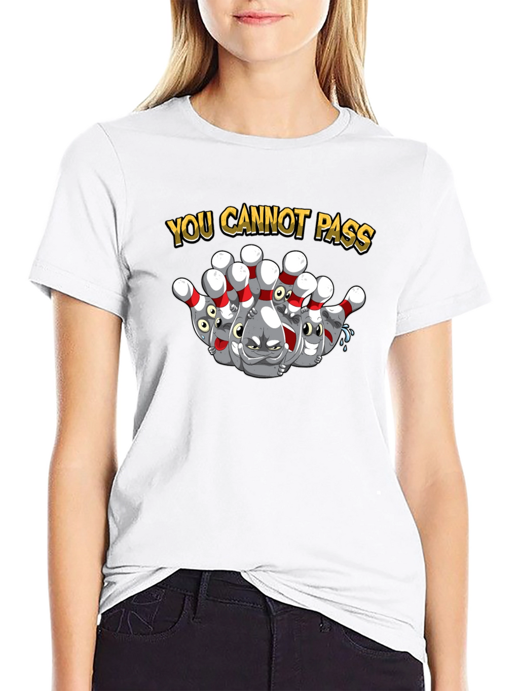 You Cannot Pass Bowling Pins Graphic T-Shirt