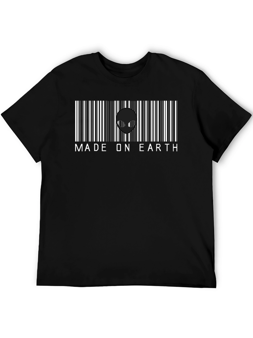 Made on Earth Alien Barcode T-Shirt