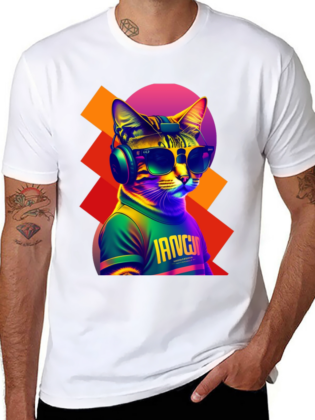 Cool Cat Graphic Tee - Trendy Streetwear