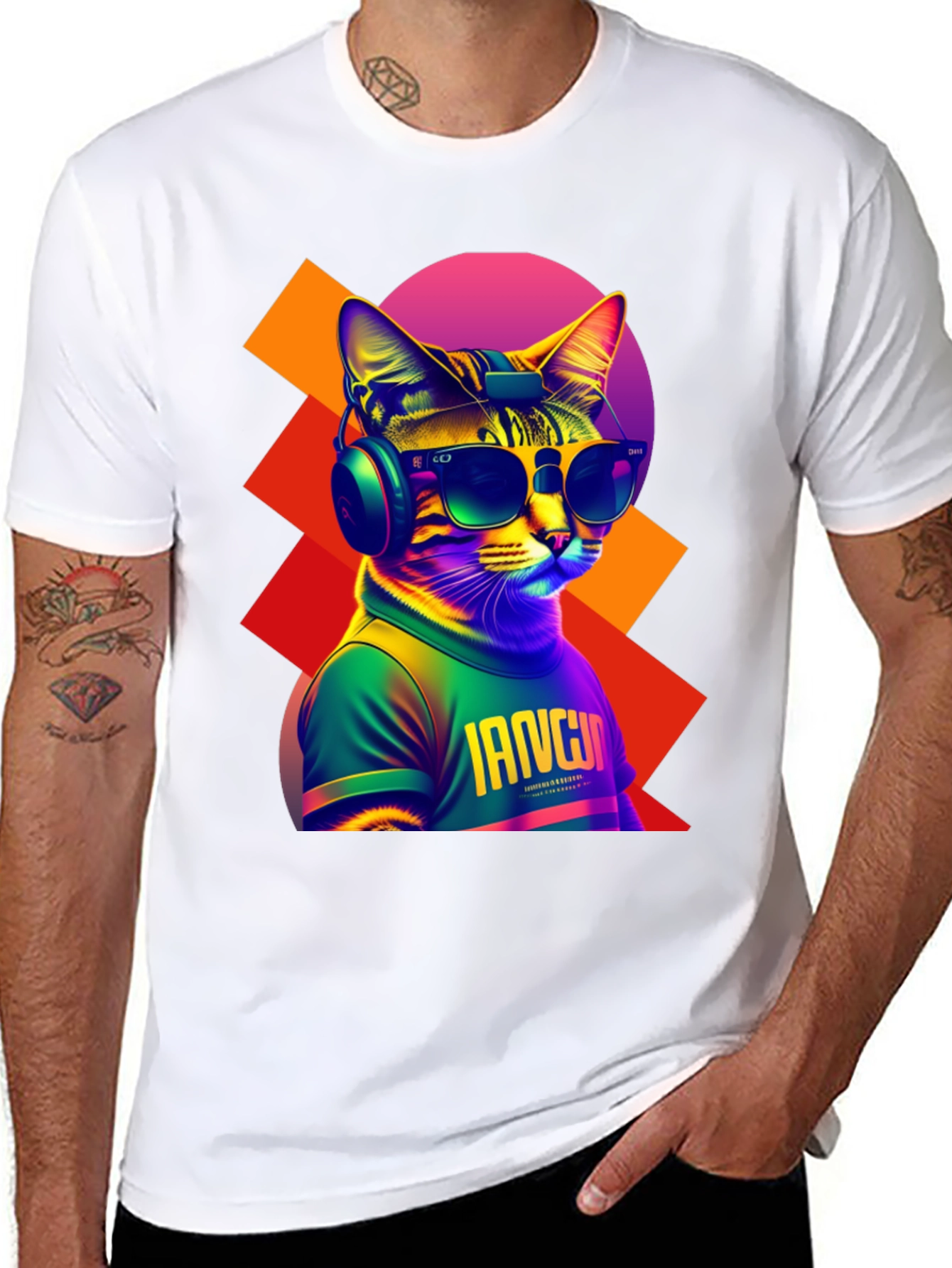 Cool Cat Graphic Tee - Trendy Streetwear