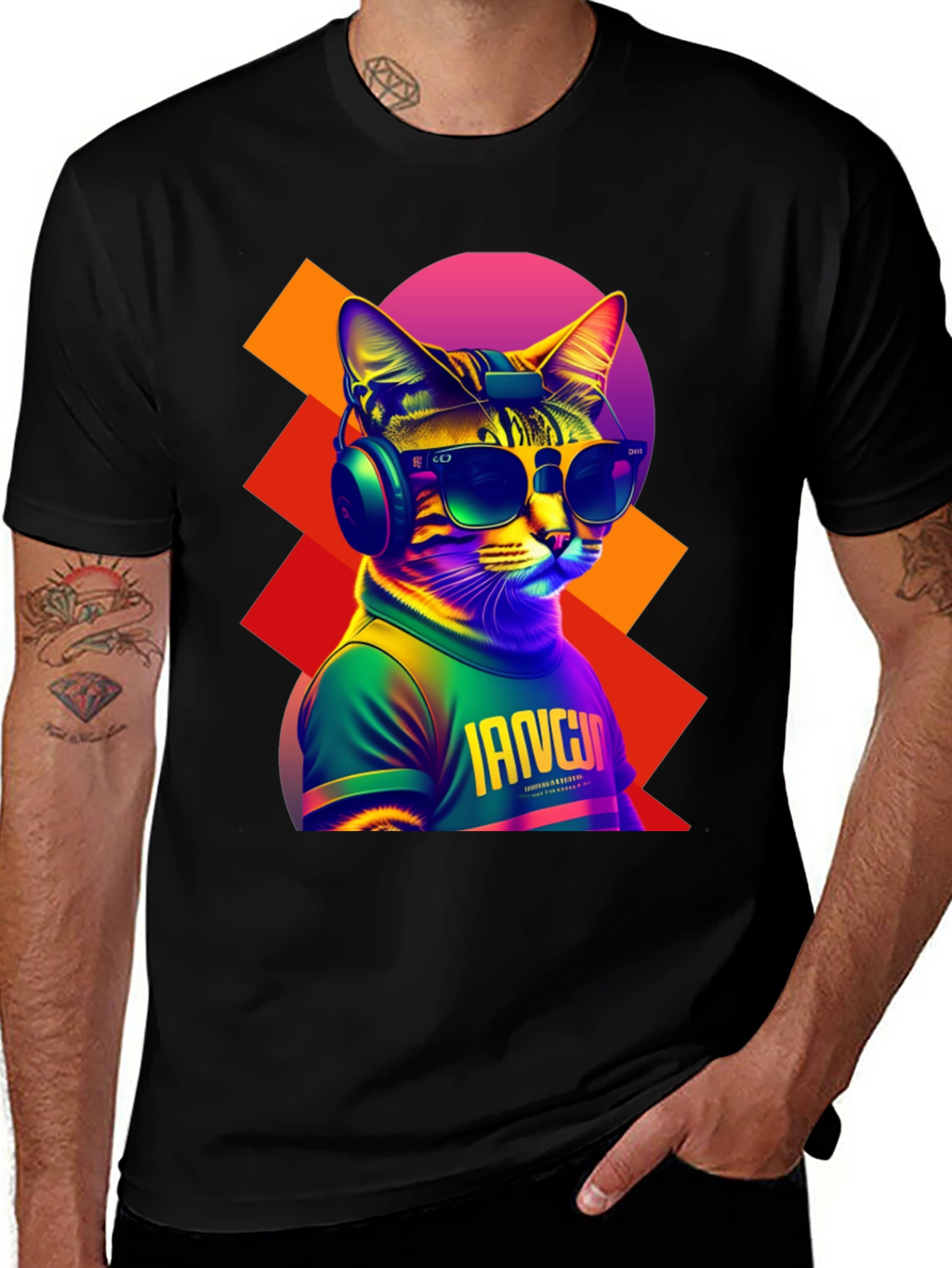 Cool Cat Graphic Tee - Trendy Streetwear