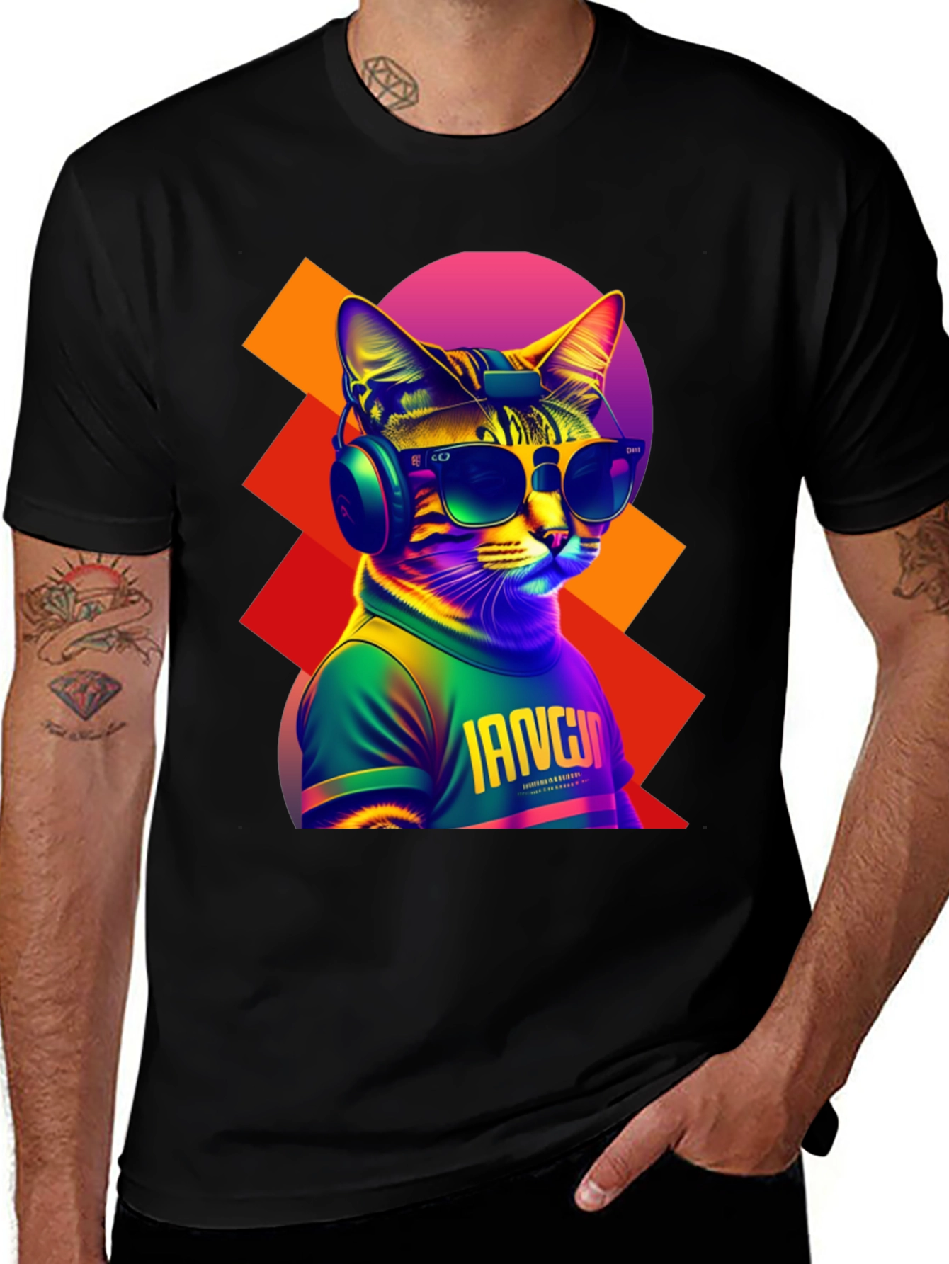 Cool Cat Graphic Tee - Trendy Streetwear