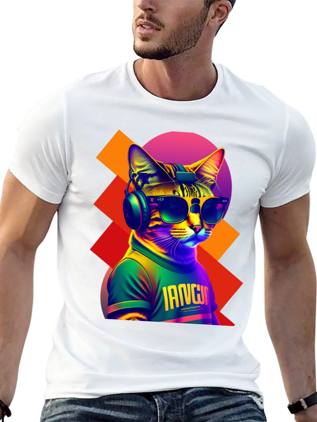 Cool Cat Graphic Tee - Trendy Streetwear