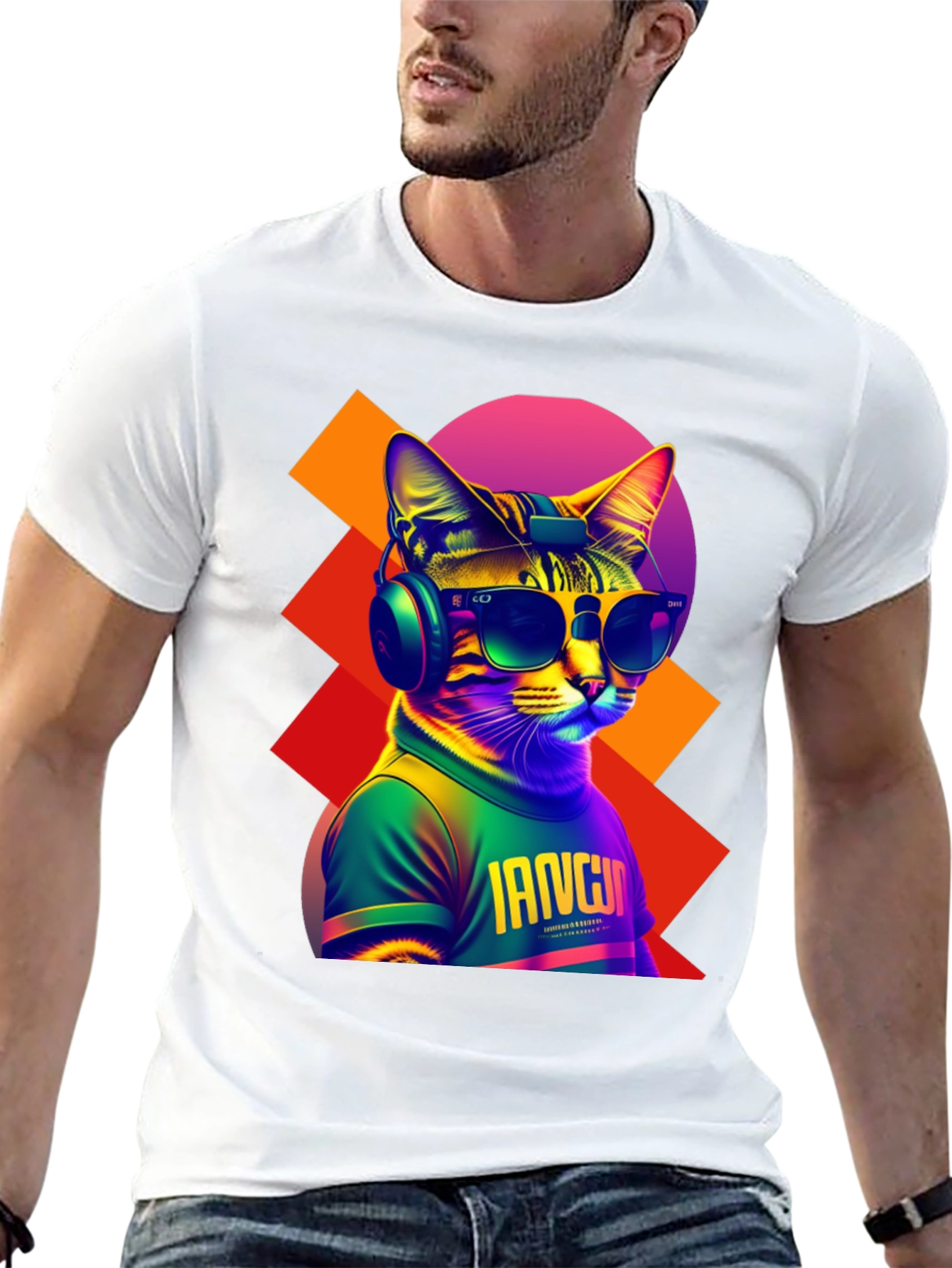 Cool Cat Graphic Tee - Trendy Streetwear