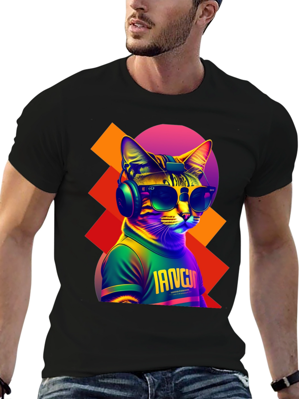 Cool Cat Graphic Tee - Trendy Streetwear
