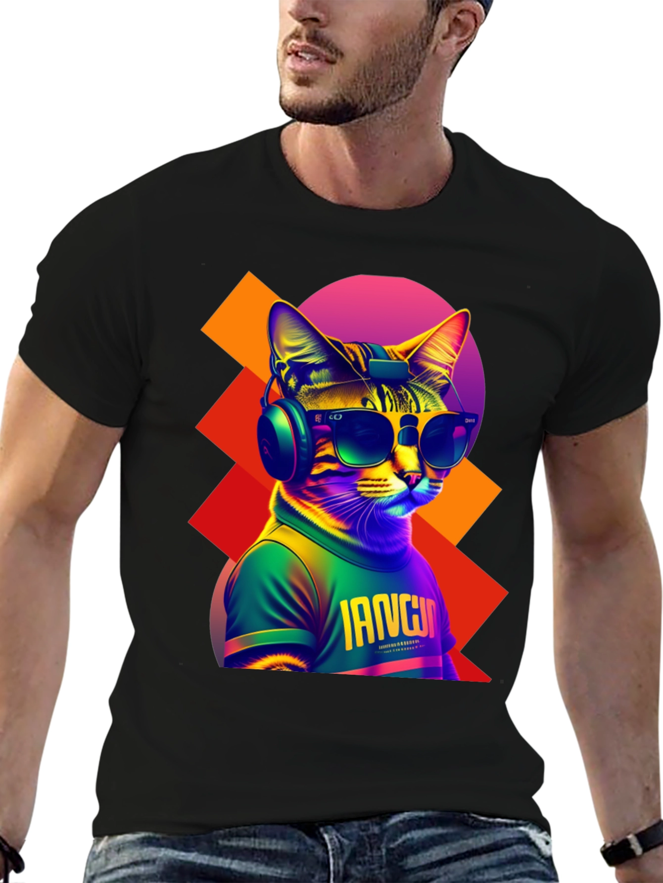 Cool Cat Graphic Tee - Trendy Streetwear