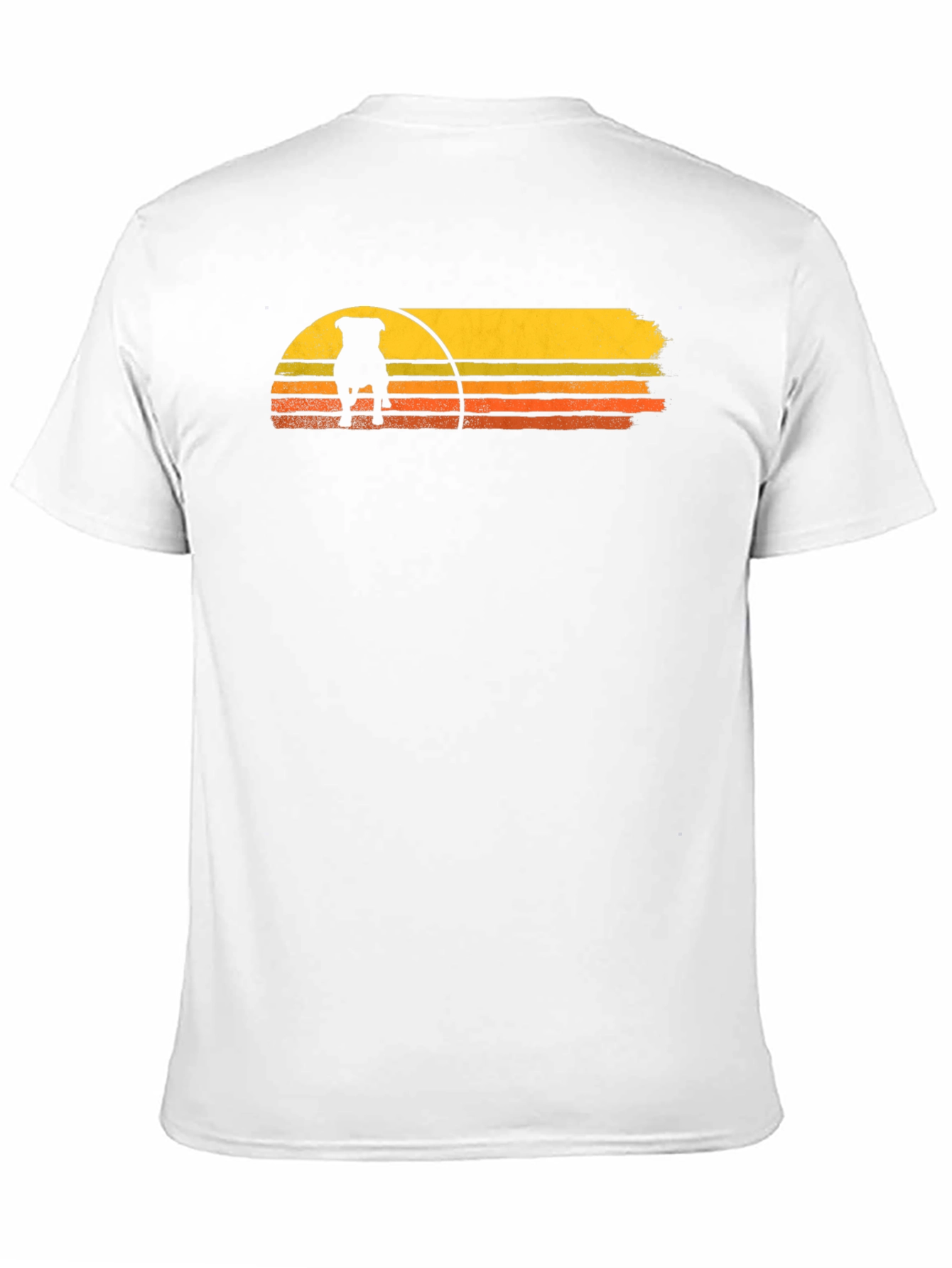 Retro Dog Sunset Graphic Tee - Black