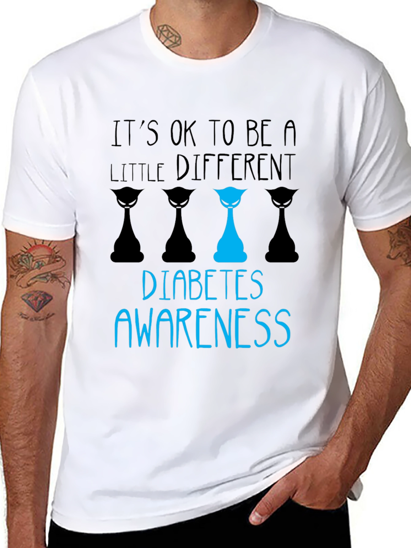 Diabetes Awareness T-Shirt - Its OK to be a Little Different