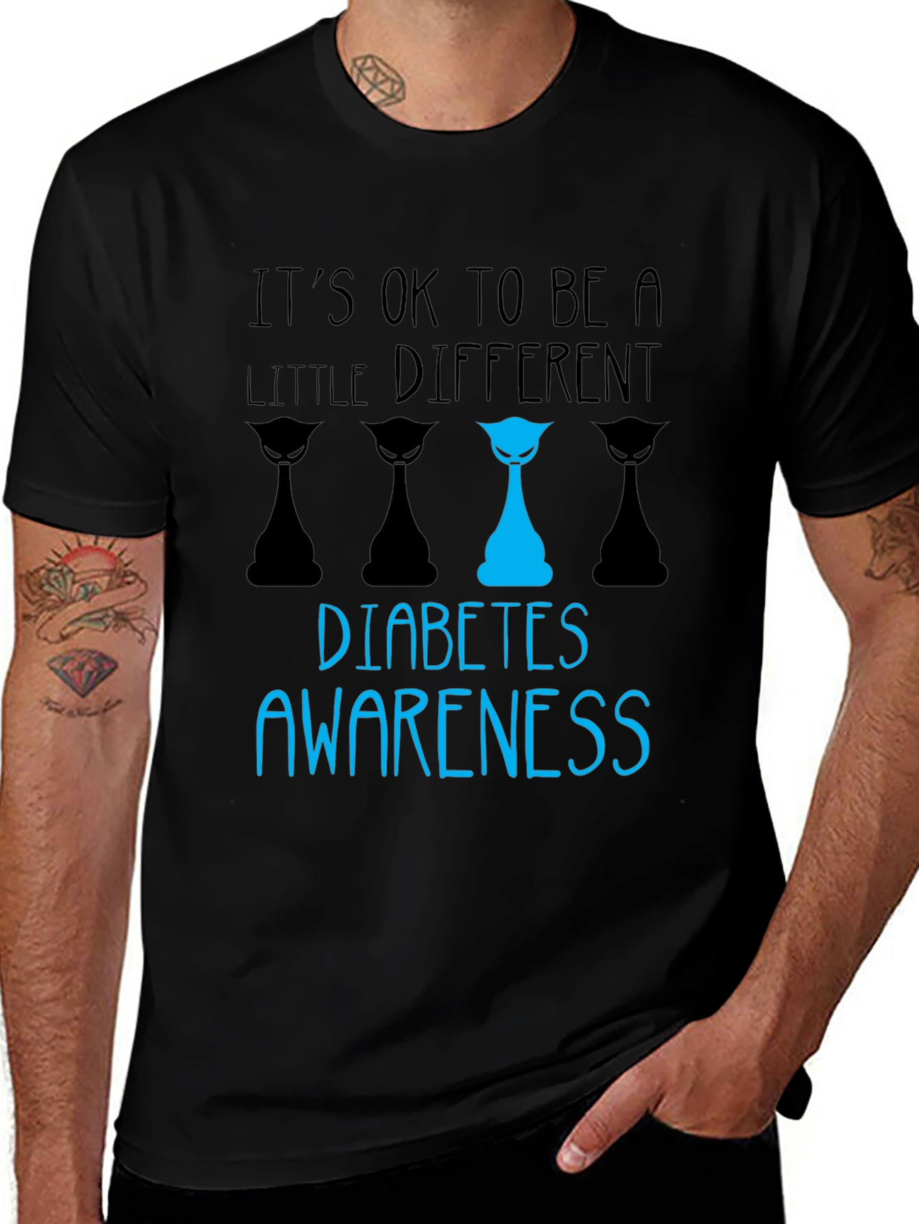 Diabetes Awareness T-Shirt - Its OK to be a Little Different