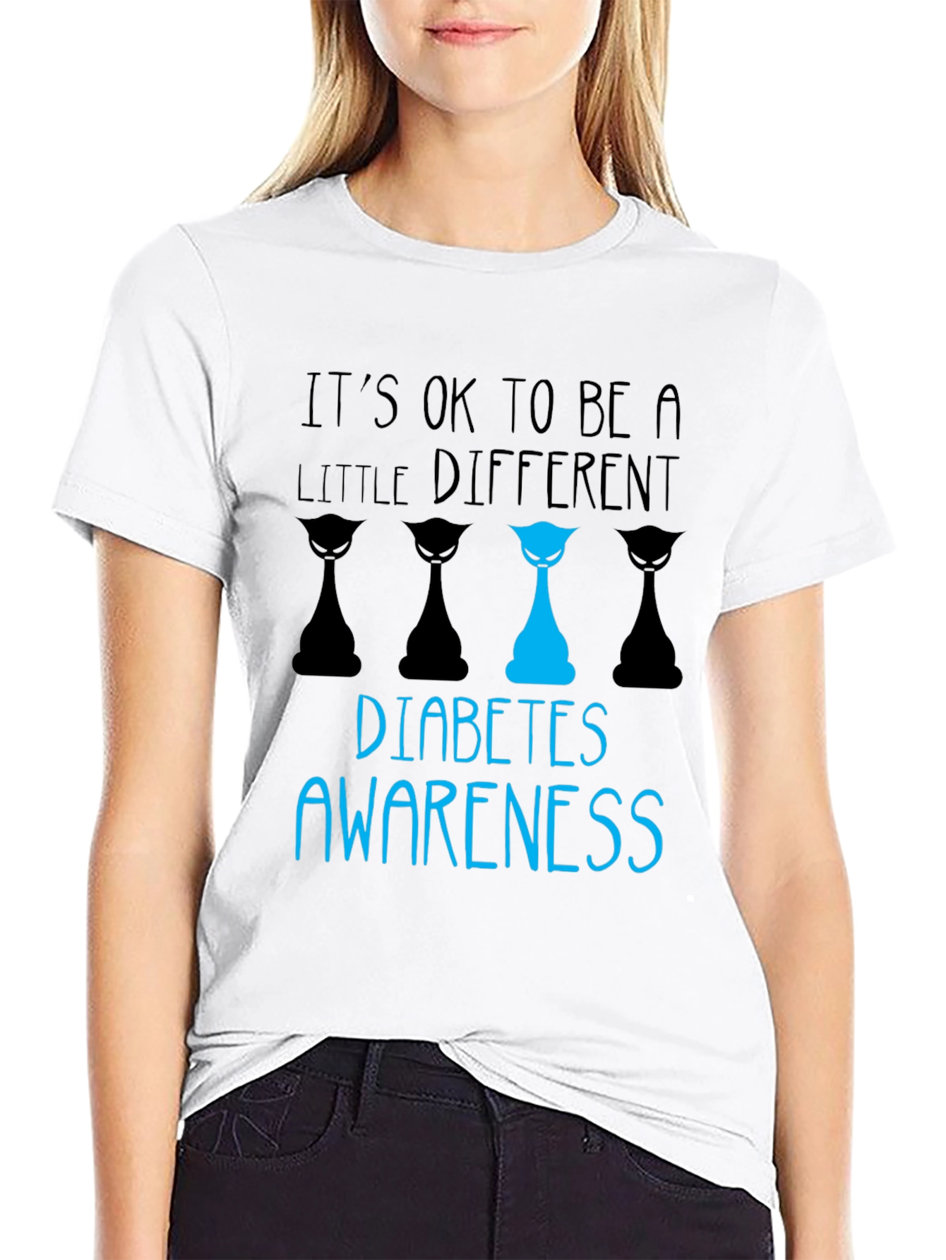 Diabetes Awareness T-Shirt - Its OK to be a Little Different
