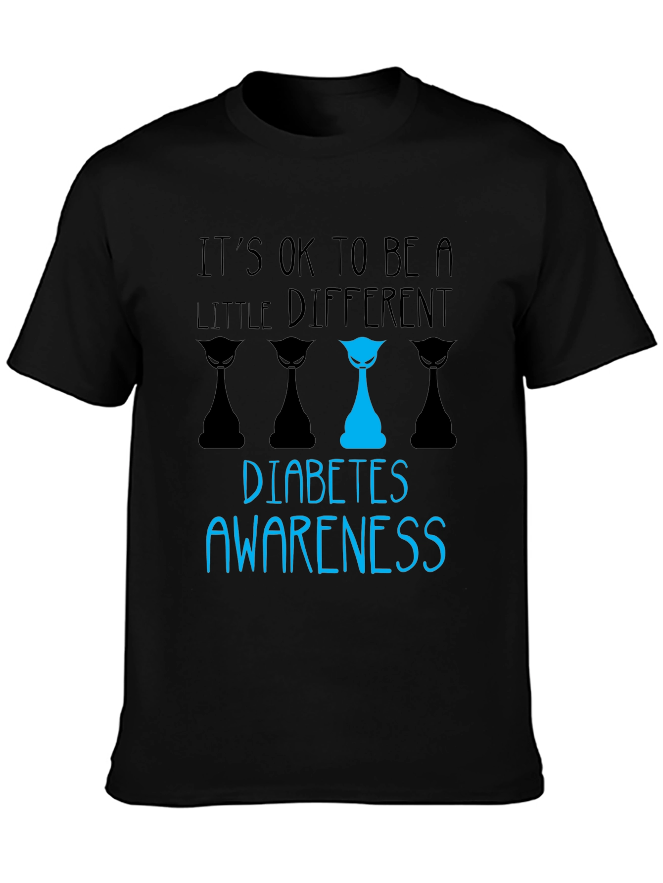 Diabetes Awareness T-Shirt - Its OK to be a Little Different