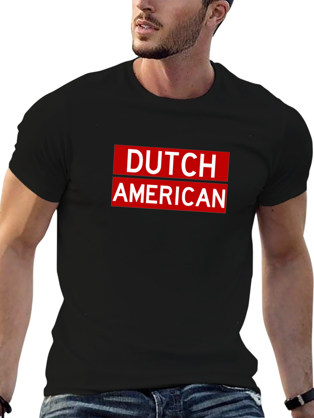 Dutch American Pride T-Shirt - Black