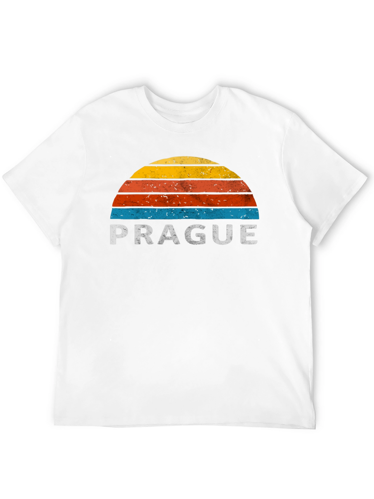 Prague Retro Sunset T-Shirt - Vintage City Pride Tee