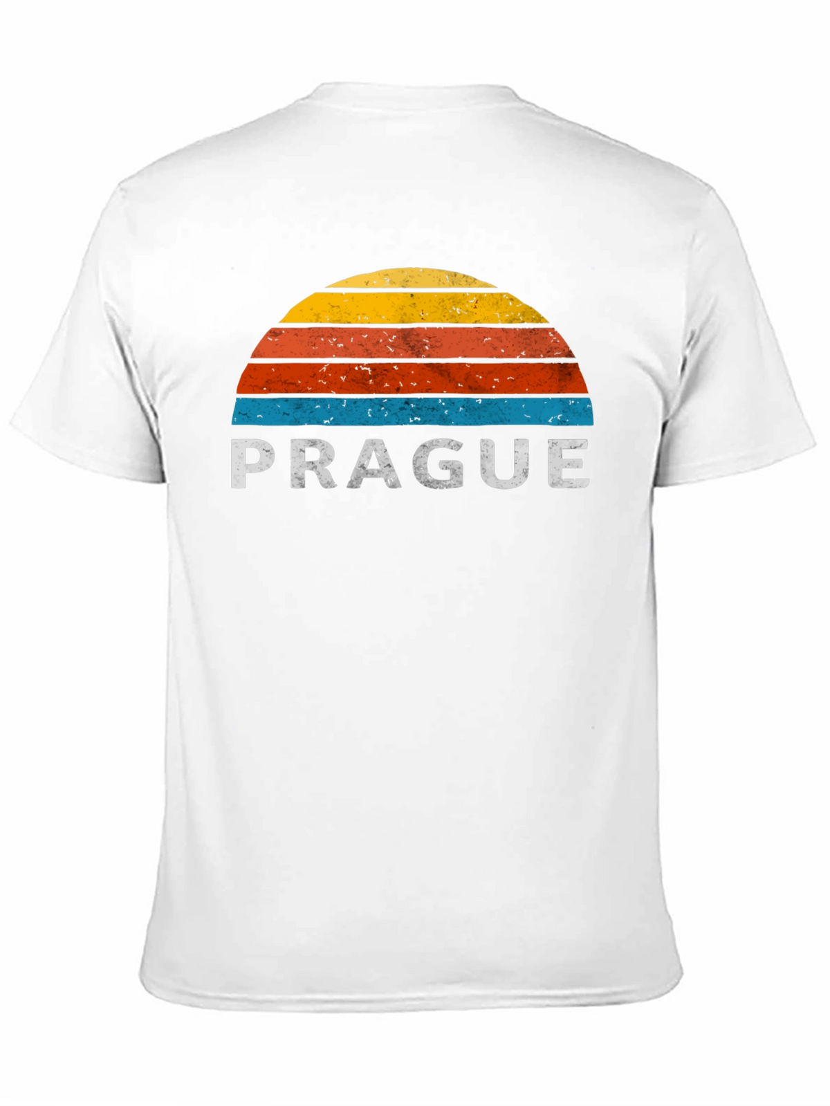 Prague Retro Sunset T-Shirt - Vintage City Pride Tee