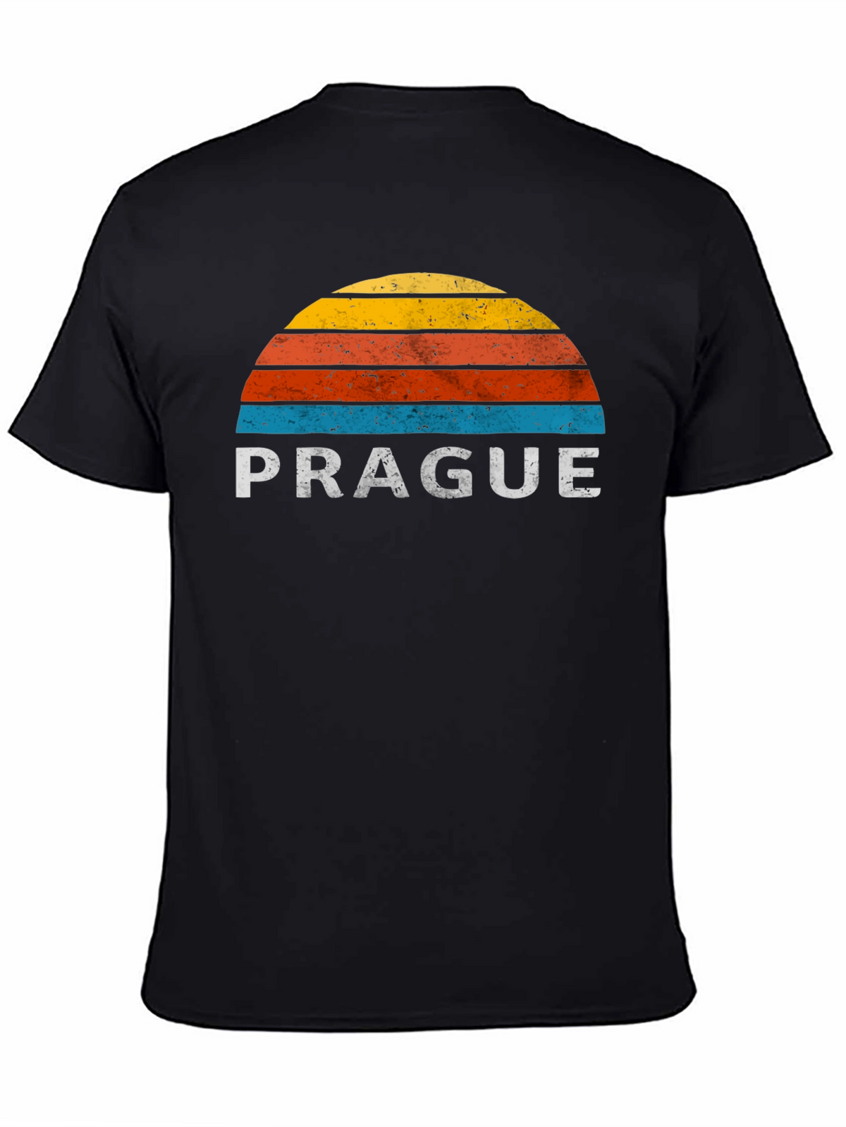 Prague Retro Sunset T-Shirt - Vintage City Pride Tee