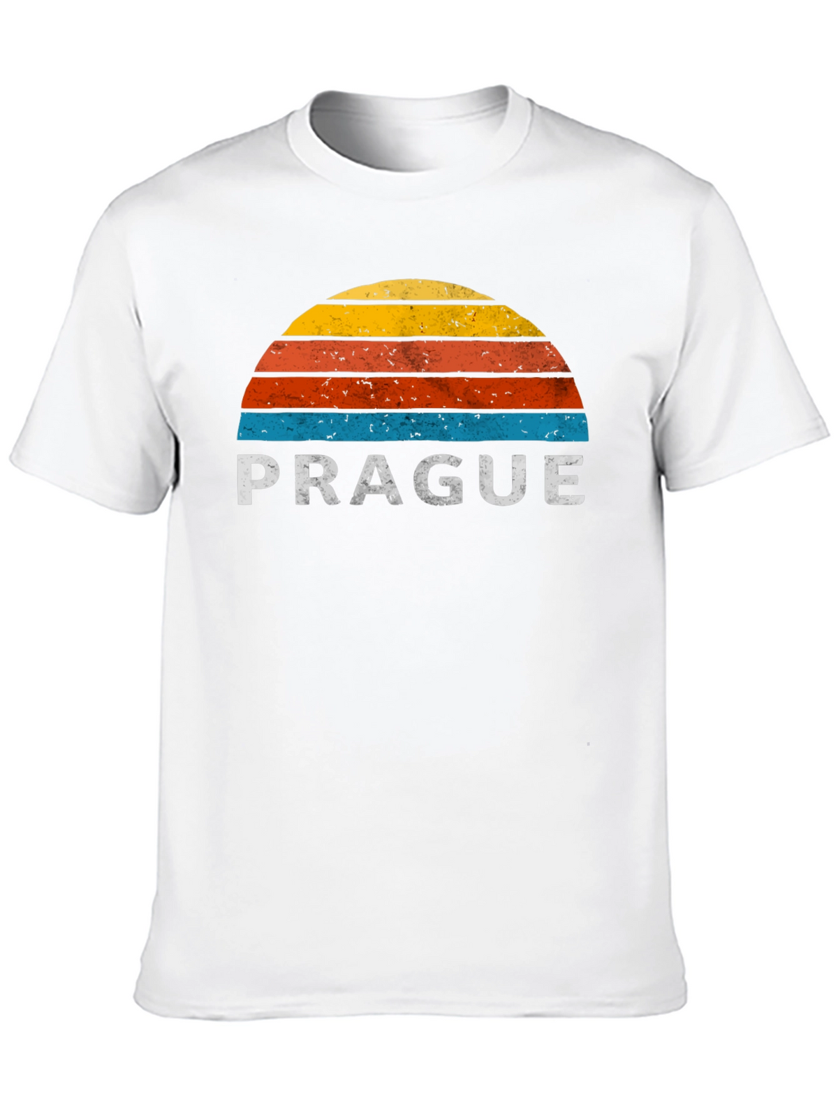 Prague Retro Sunset T-Shirt - Vintage City Pride Tee