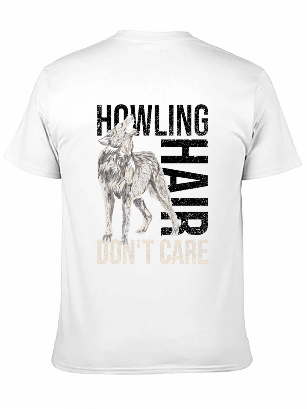 Howling Wolf Hair Dont Care Graphic Tee