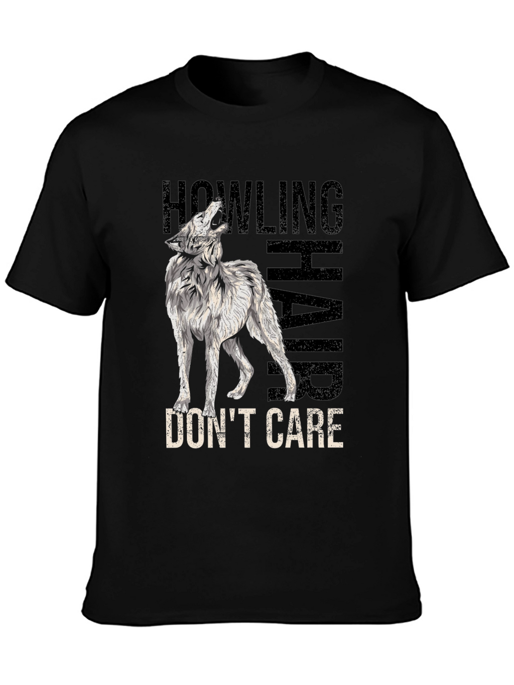 Howling Wolf Hair Dont Care Graphic Tee