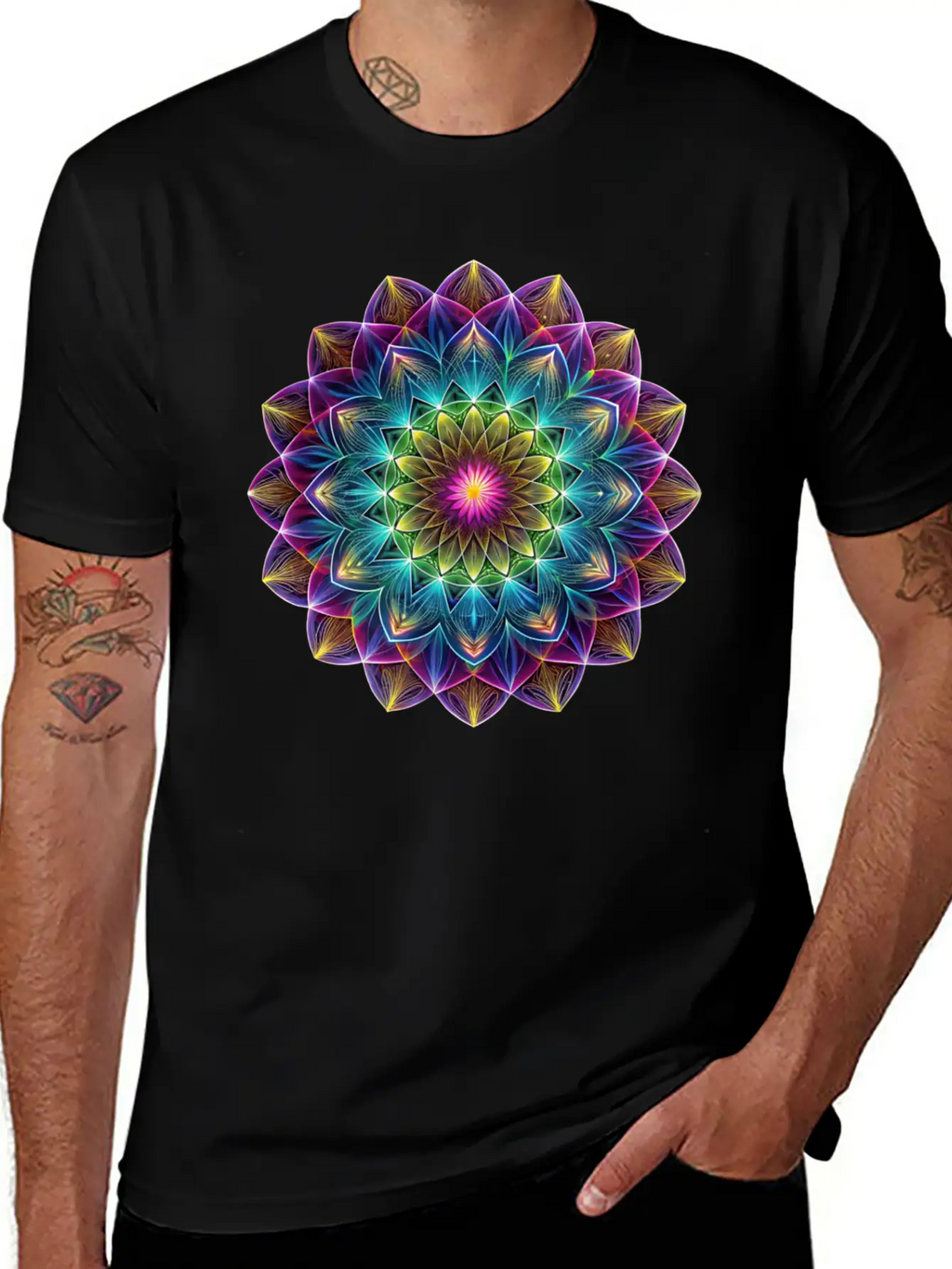Sacred Geometry Sounds Of The Soul 1 Breathable Soft Cotton T-Shirt – Timeless Casual Look
